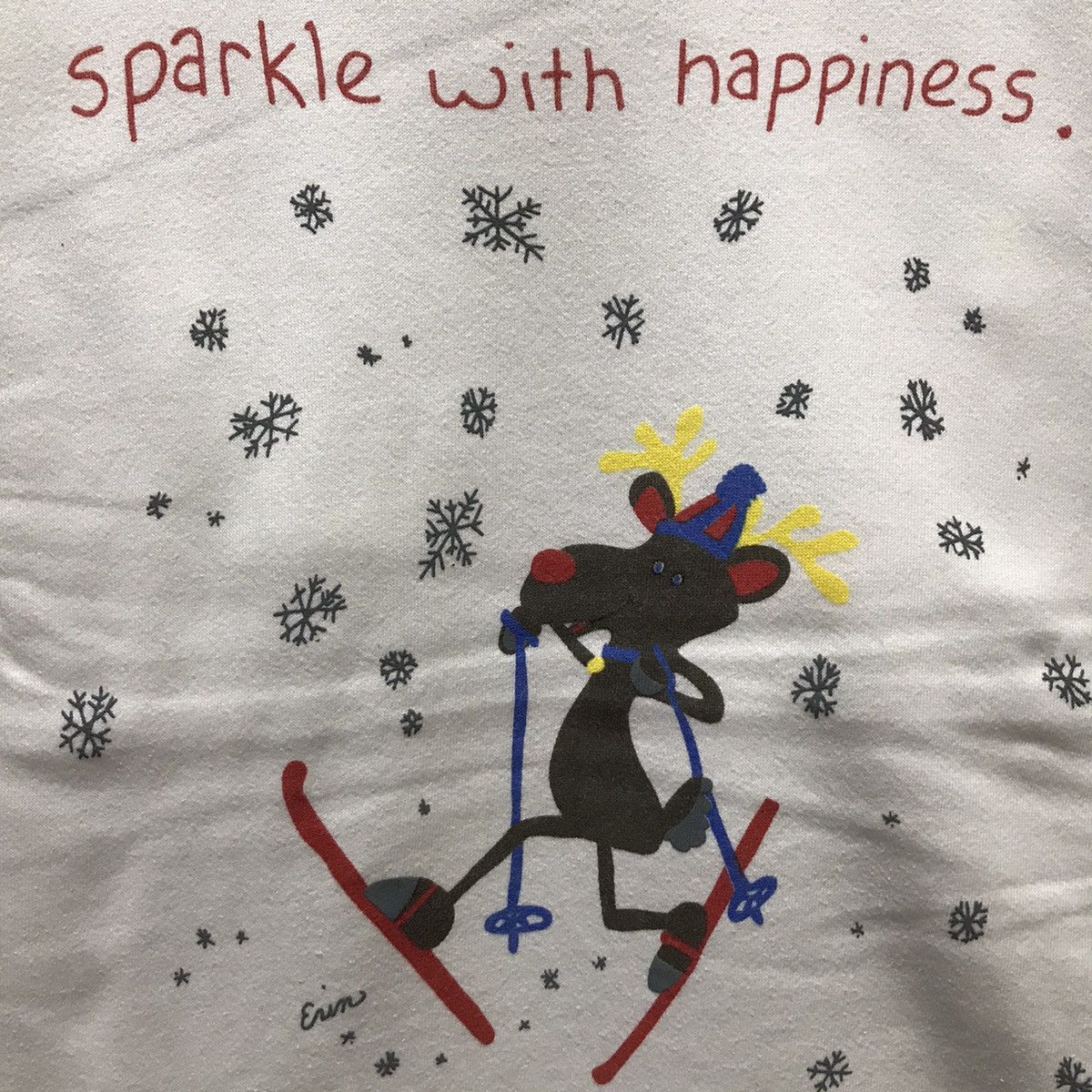 Jerzees × Vintage Vintage Sparkle With Happiness Sweatshirt Size US M / EU 48-50 / 2 - 3 Thumbnail
