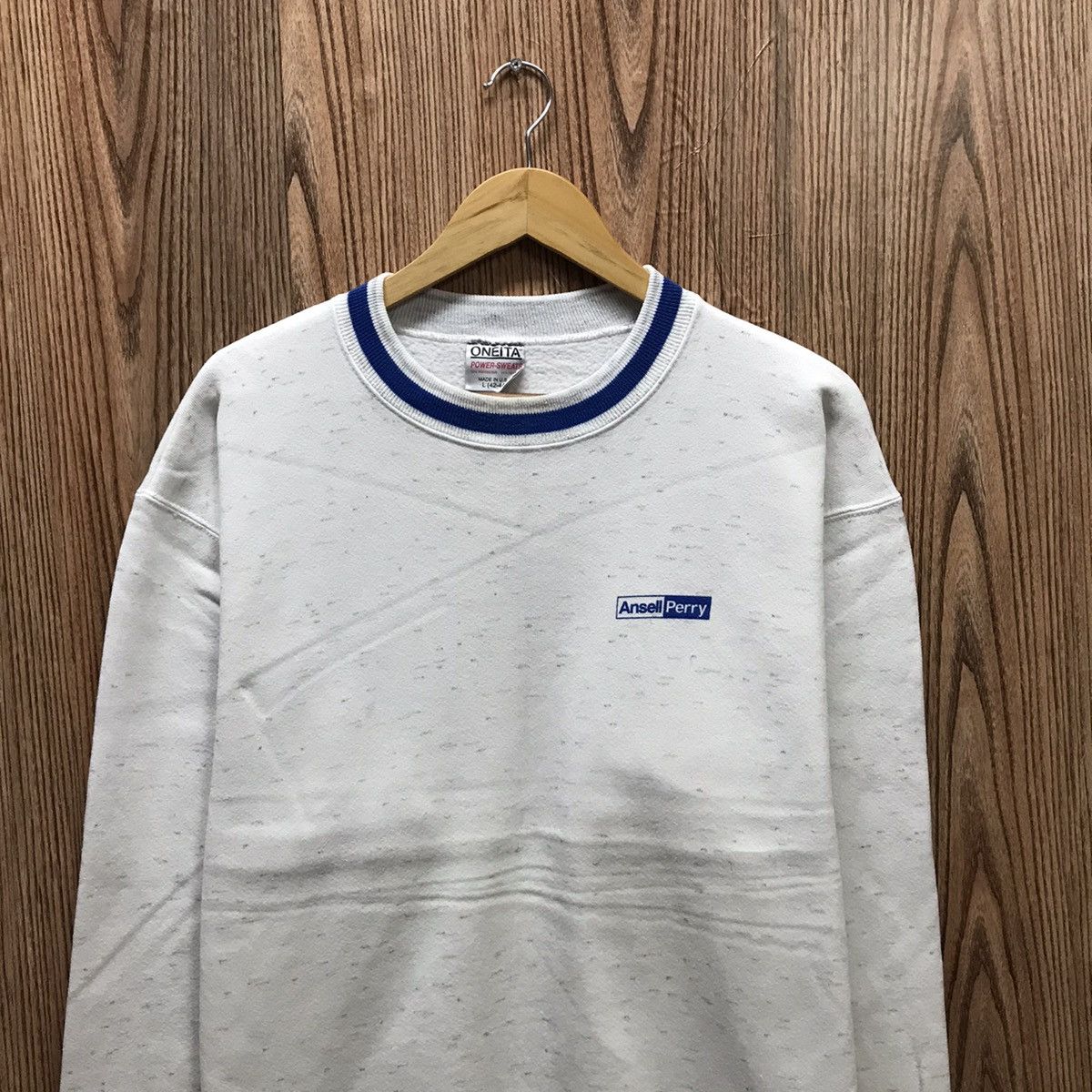 Vintage Vintage 90’s Ringger Sweatshirt Ansell Perry Oneita Tag Size US L / EU 52-54 / 3 - 2 Thumbnail