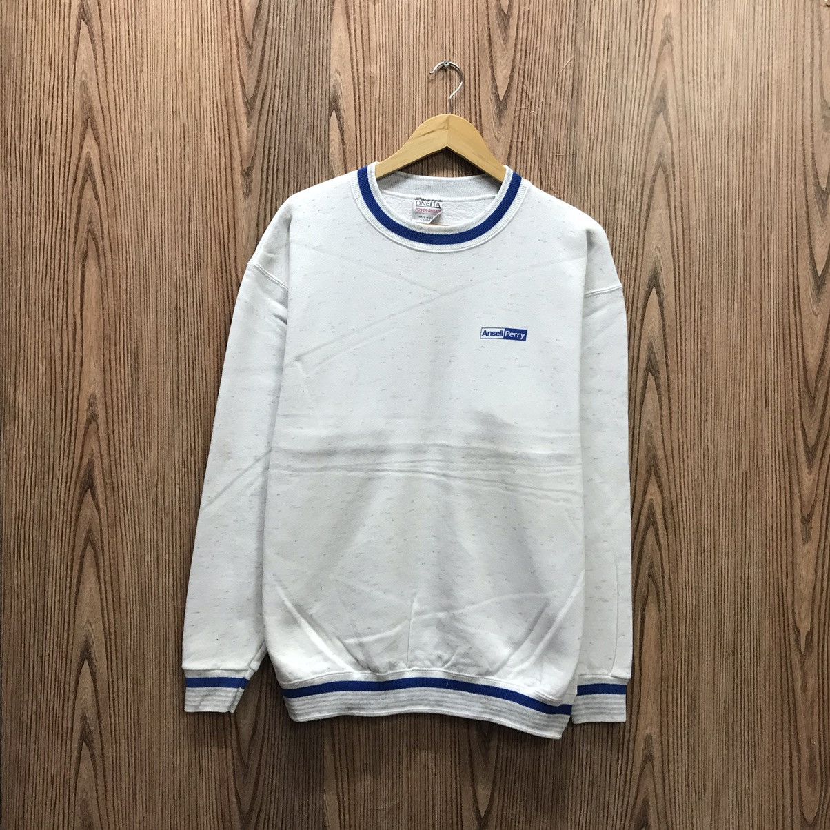 Vintage Vintage 90’s Ringger Sweatshirt Ansell Perry Oneita Tag Size US L / EU 52-54 / 3 - 1 Thumbnail