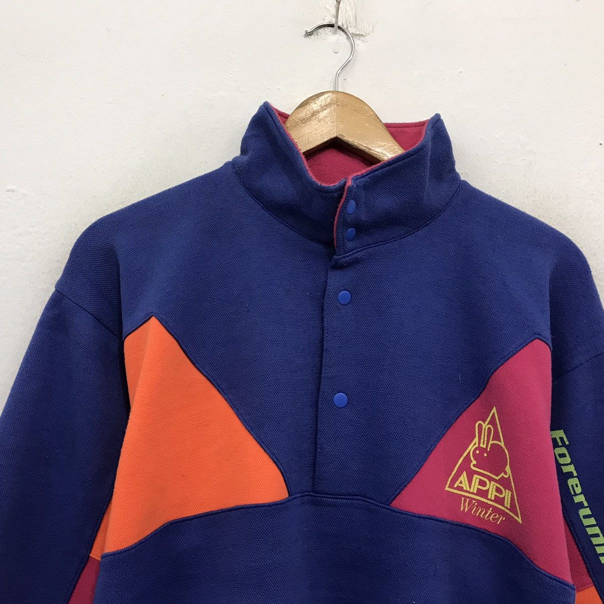 Japanese Brand × Vintage APPI Sweatshirt Half Button APPI Forerunner In Winter Size US M / EU 48-50 / 2 - 3 Thumbnail