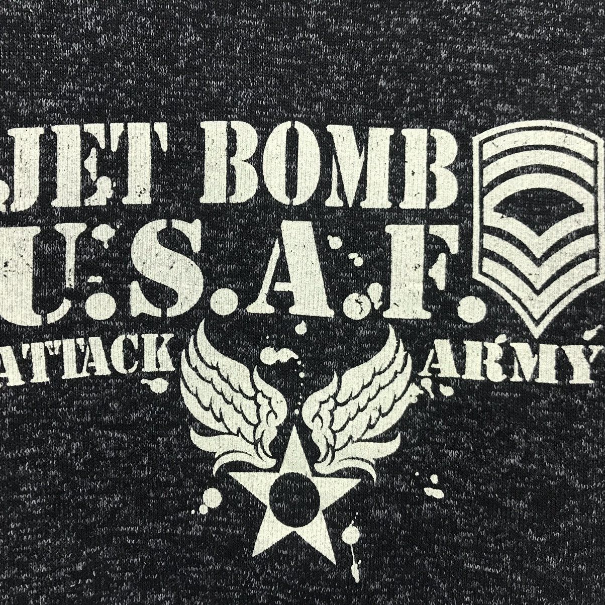 Other Vintage USAF Sweatshirt Big Logo Jet Bomb USAF Army Size US L / EU 52-54 / 3 - 3 Thumbnail
