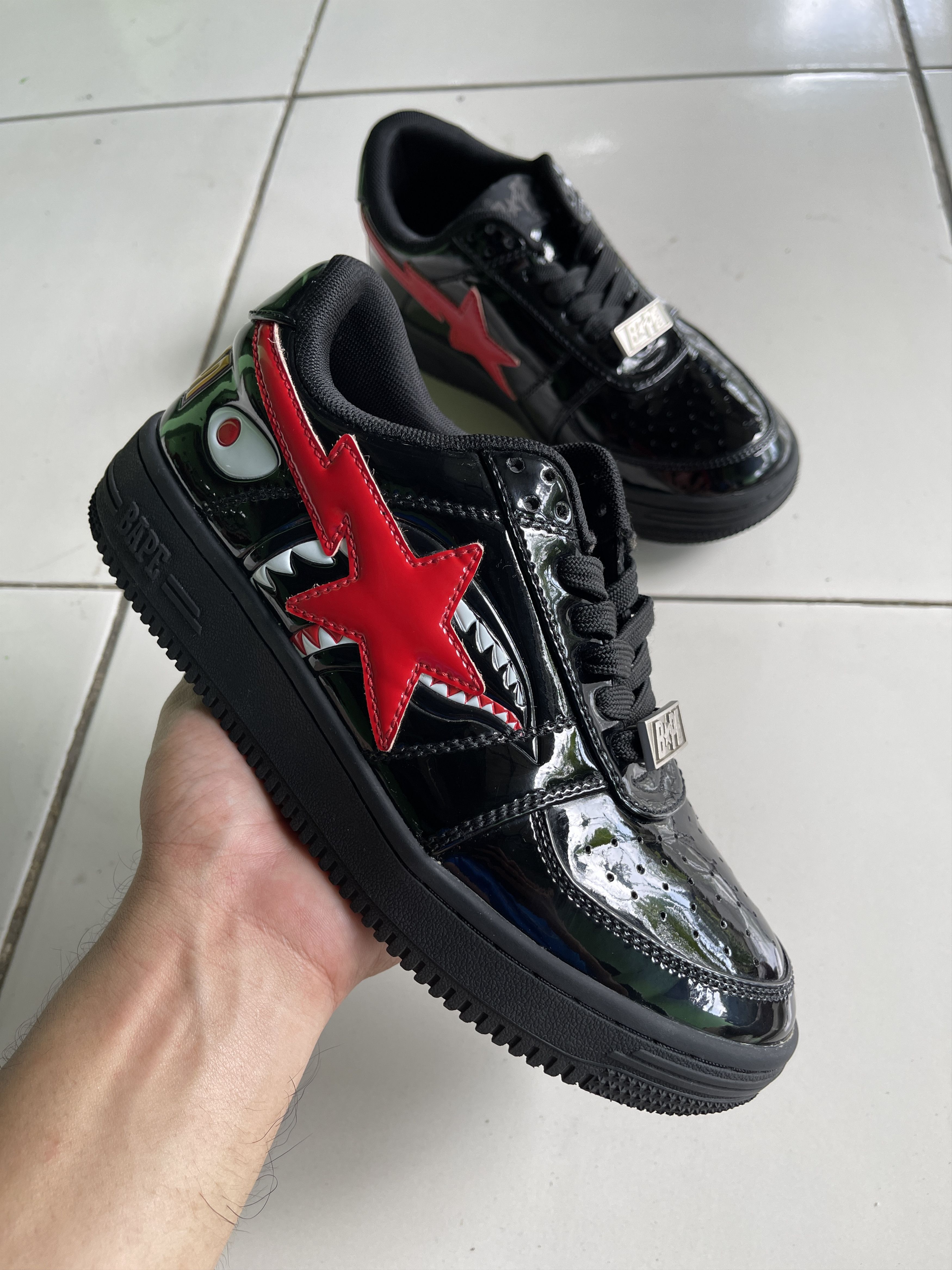 Bape A Bathing Ape Bape Sta Low Shark Black | Grailed