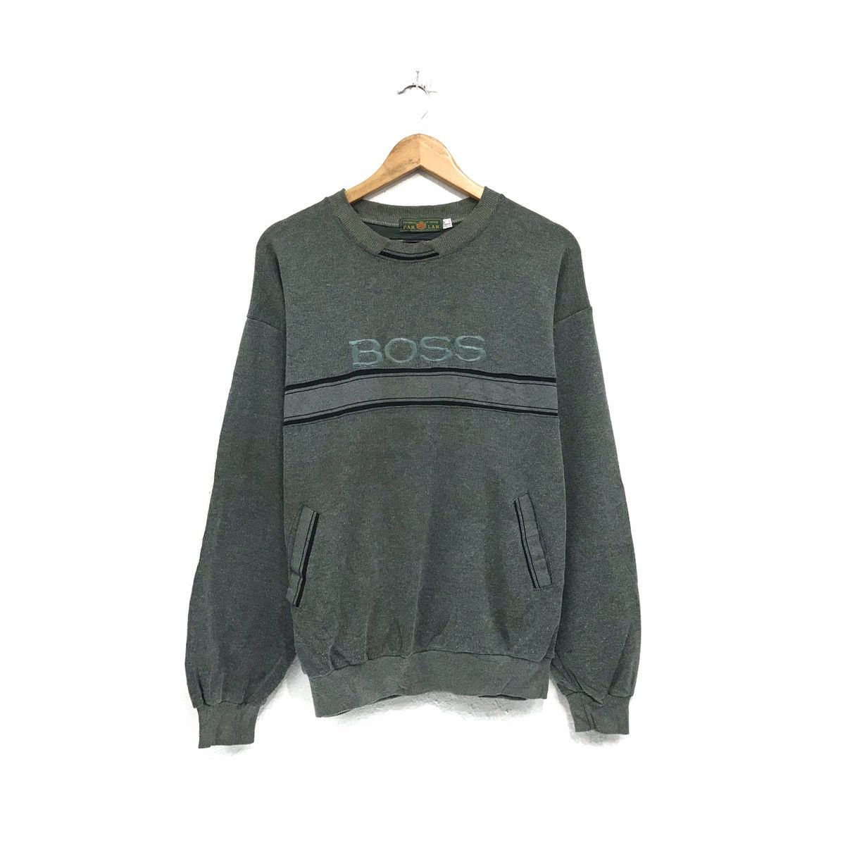 Japanese Brand × Vintage Vintage Boss Sweatshirt Crewneck Biglogo Spellout Boss Size US M / EU 48-50 / 2 - 1 Thumbnail
