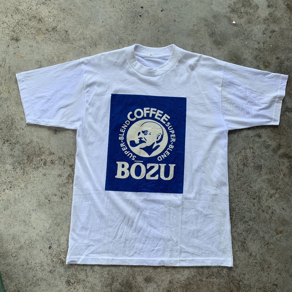 Japanese Brand BOZU Coffee super-blend white tshirt tee Size US M / EU 48-50 / 2 - 2 Thumbnail
