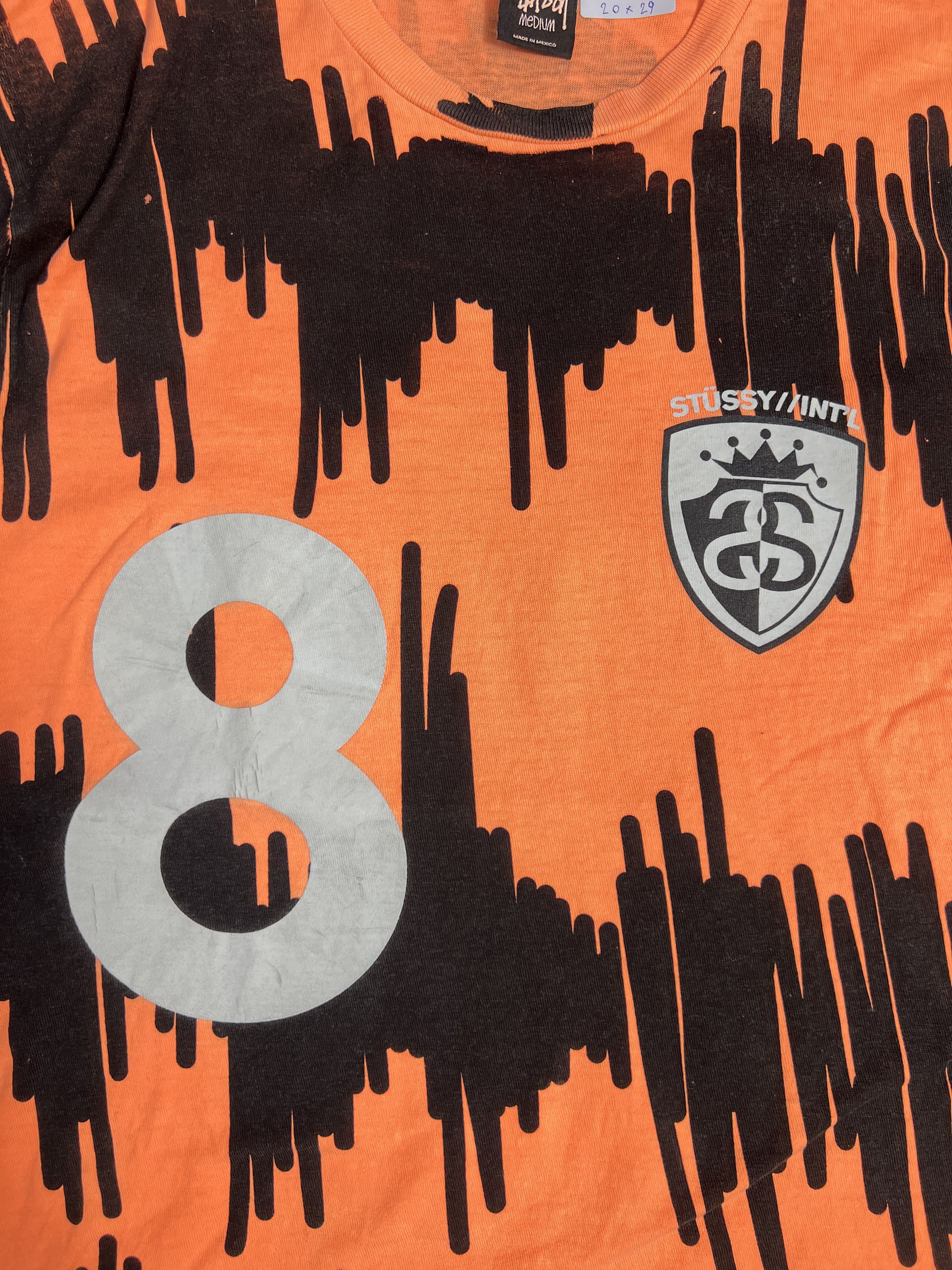 Stussy Stussy International No.8 Orange Neon tee (M) GTMD441 Size US M / EU 48-50 / 2 - 2 Thumbnail