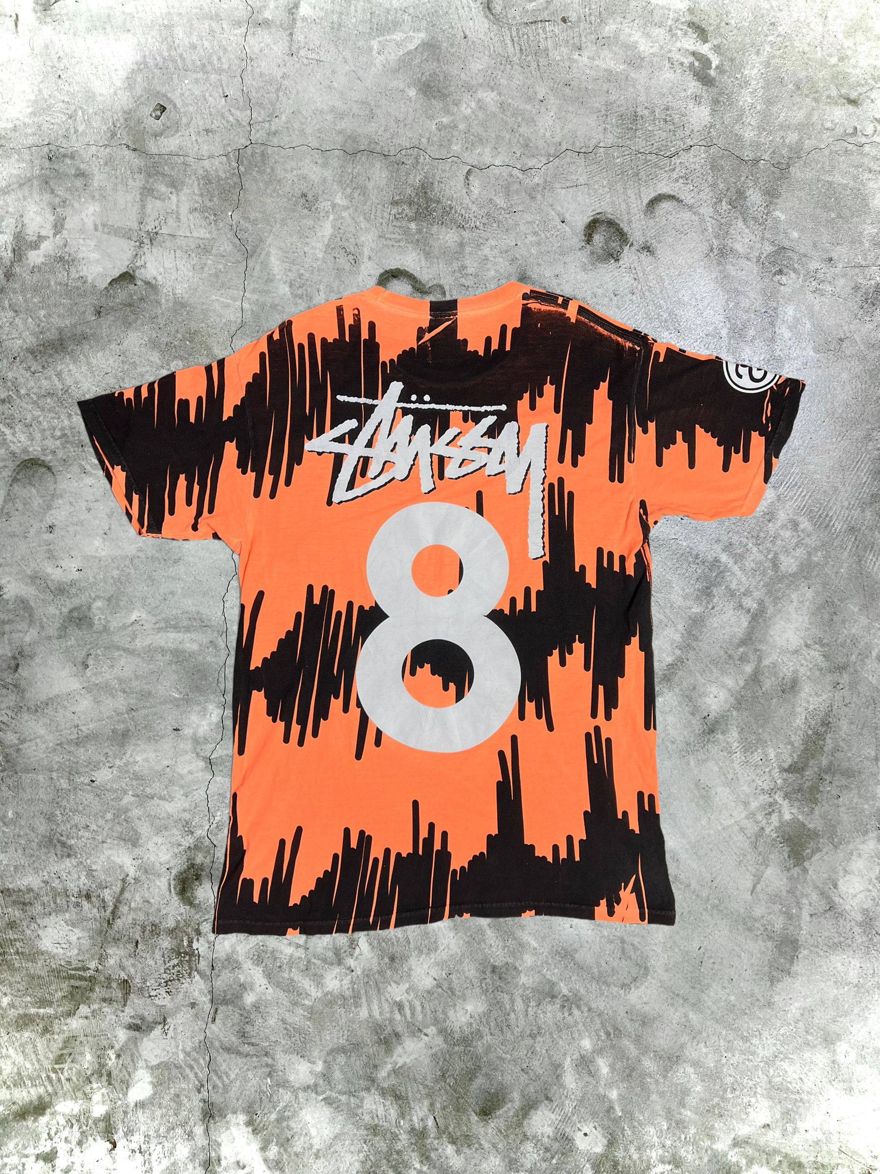 Stussy Stussy International No.8 Orange Neon tee (M) GTMD441 Size US M / EU 48-50 / 2 - 7 Thumbnail