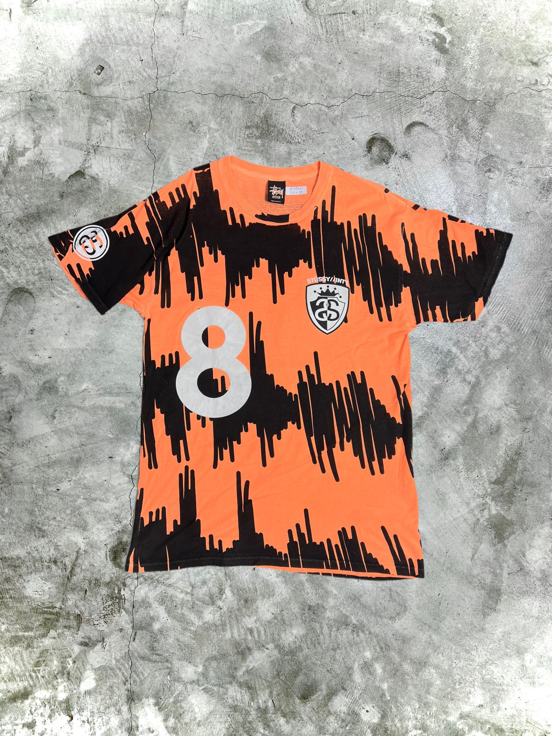 Stussy Stussy International No.8 Orange Neon tee (M) GTMD441 Size US M / EU 48-50 / 2 - 1 Thumbnail