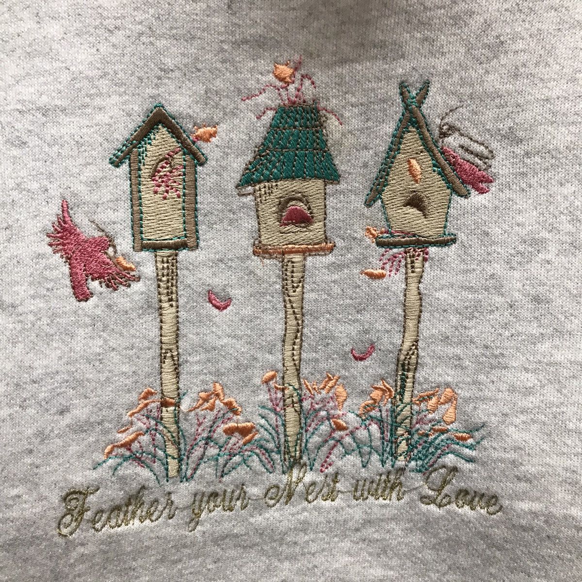 Hanes × Vintage Vintage Hanes Sweatshirt Embroidery Big Logo Nest Size US M / EU 48-50 / 2 - 3 Thumbnail