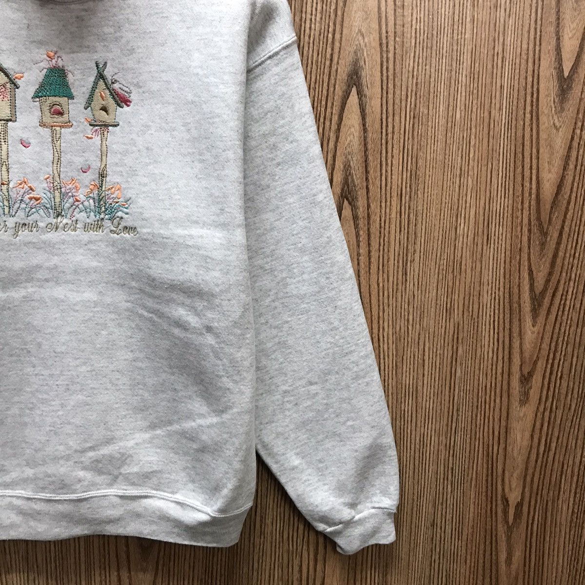 Hanes × Vintage Vintage Hanes Sweatshirt Embroidery Big Logo Nest Size US M / EU 48-50 / 2 - 4 Thumbnail