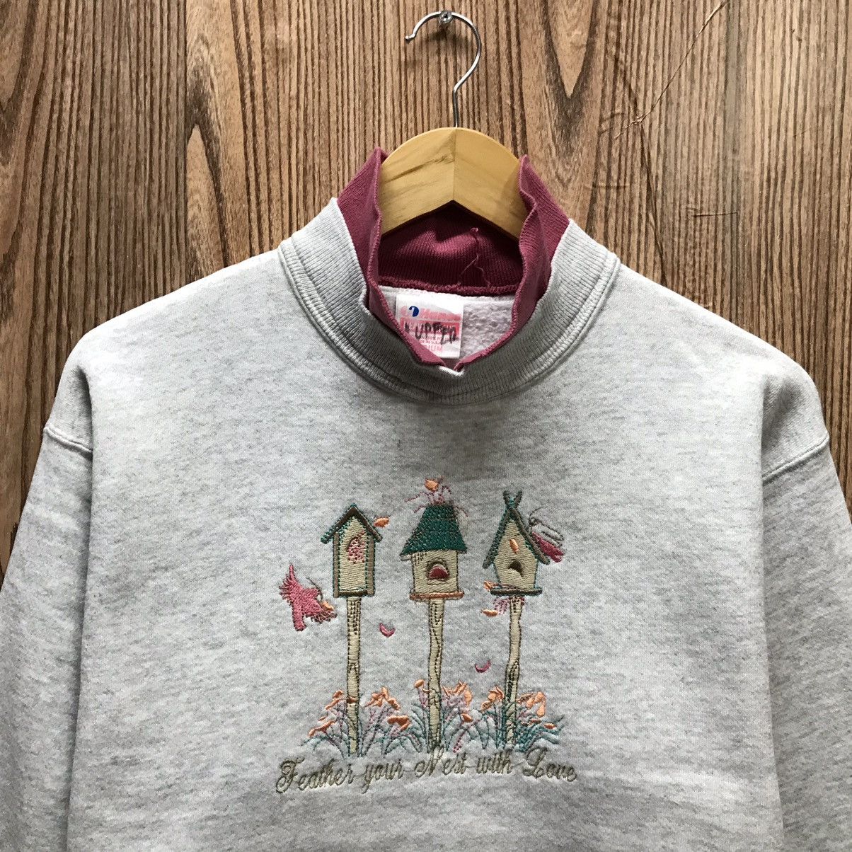 Hanes × Vintage Vintage Hanes Sweatshirt Embroidery Big Logo Nest Size US M / EU 48-50 / 2 - 2 Thumbnail