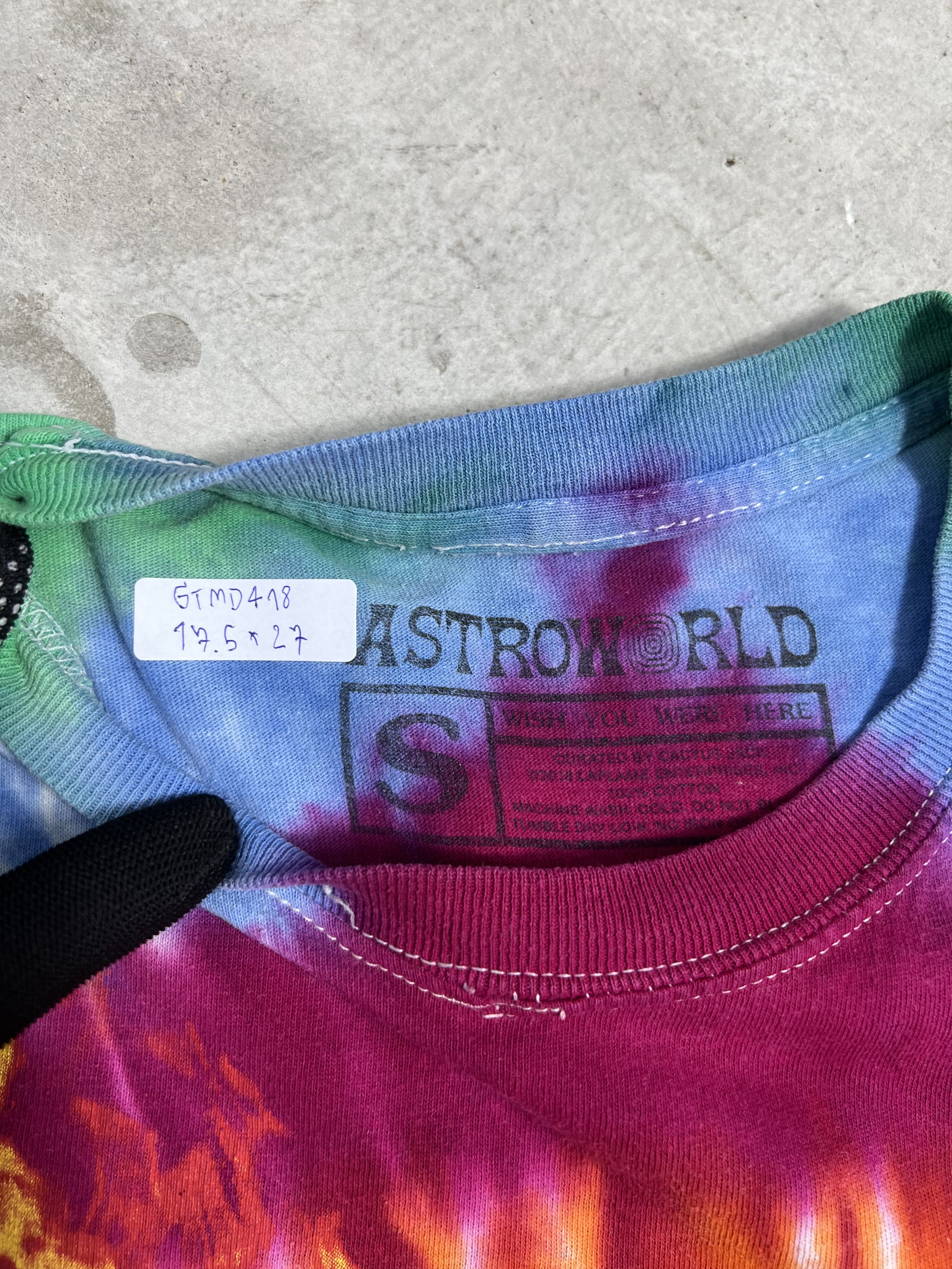 Rap Tees Travis Scott Astroworld Tie Dye Smiley Rap Tee (S) GTMD418 Size US S / EU 44-46 / 1 - 4 Thumbnail