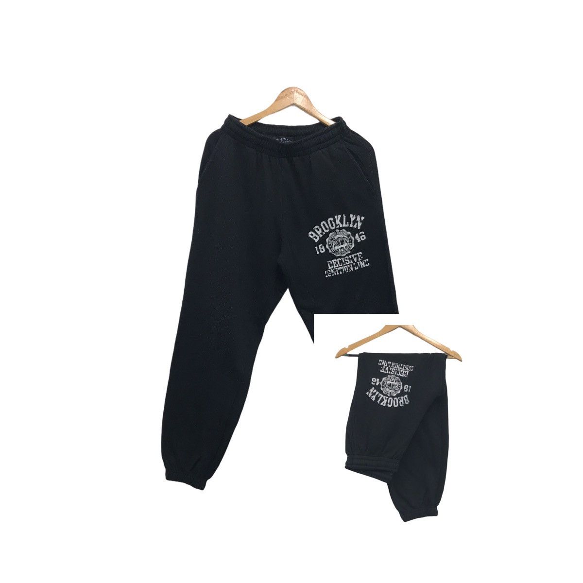 Brooklyn Cloth × Vintage Vintage Brooklyn Sweatpants Big Logo Brooklyn Size US 29 - 1 Thumbnail