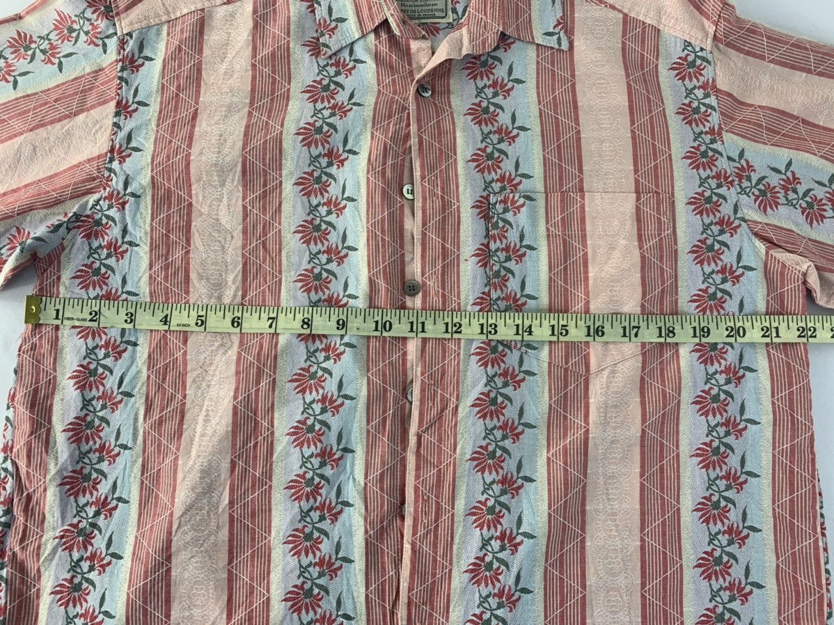 Vintage 90s Forset Bordeaux Gilbey Loudenne Striped Floral Shirt Size US XL / EU 56 / 4 - 6 Thumbnail