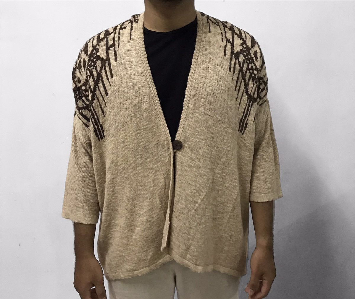 Japanese Brand Vintage Amina Knitwear Cardigan Size L / US 10 / IT 46 - 3 Thumbnail