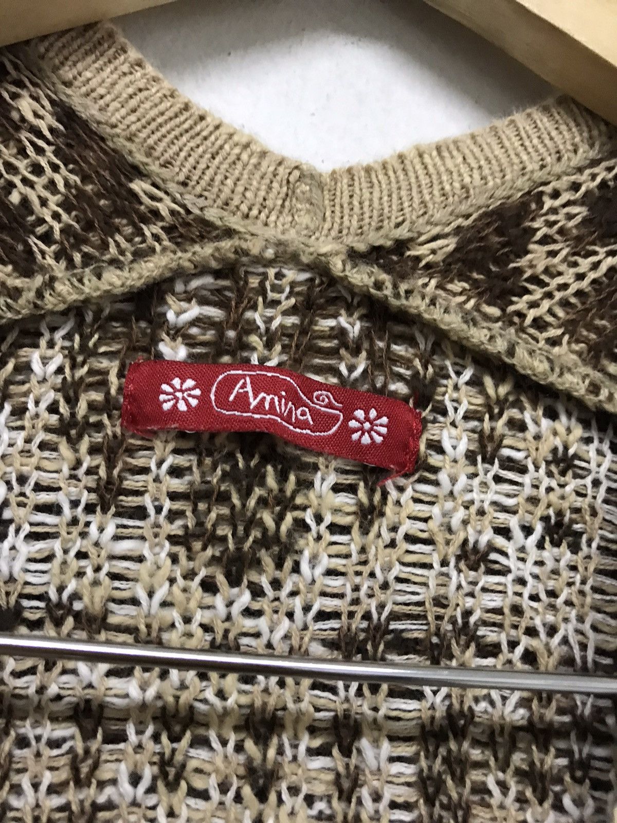 Japanese Brand Vintage Amina Knitwear Cardigan Size L / US 10 / IT 46 - 15 Thumbnail