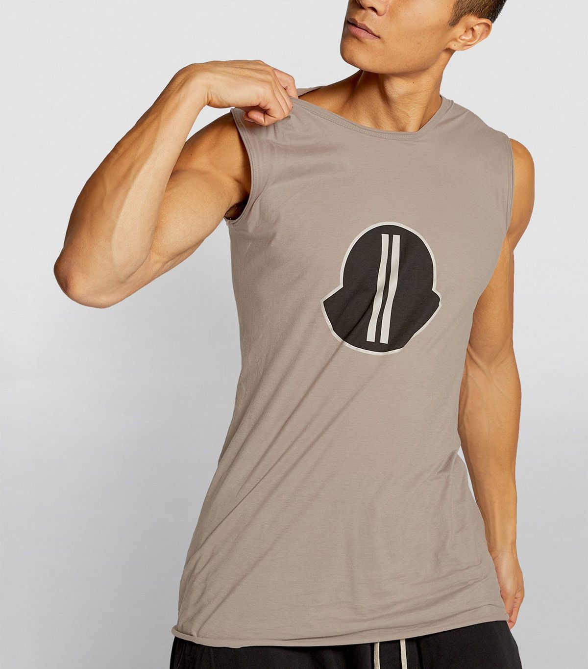 image of Moncler Sleeveless T-Shirt in Brown, Men's (Size Medium)