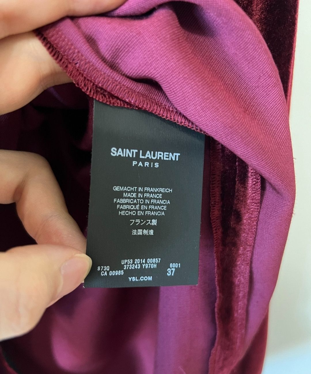 Saint Laurent Paris Saint Laurent 15ss red velvet firework shirt Size US M / EU 48-50 / 2 - 4 Thumbnail