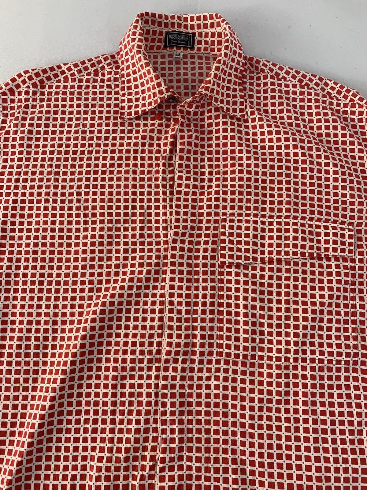 Versace 90s Versus Gianni Versace Made In Italy Checked Button Up Size US M / EU 48-50 / 2 - 3 Thumbnail