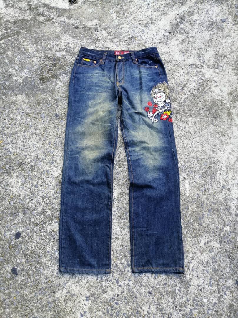 Oniari Japan Nice Design Embroidered Denim Jeans