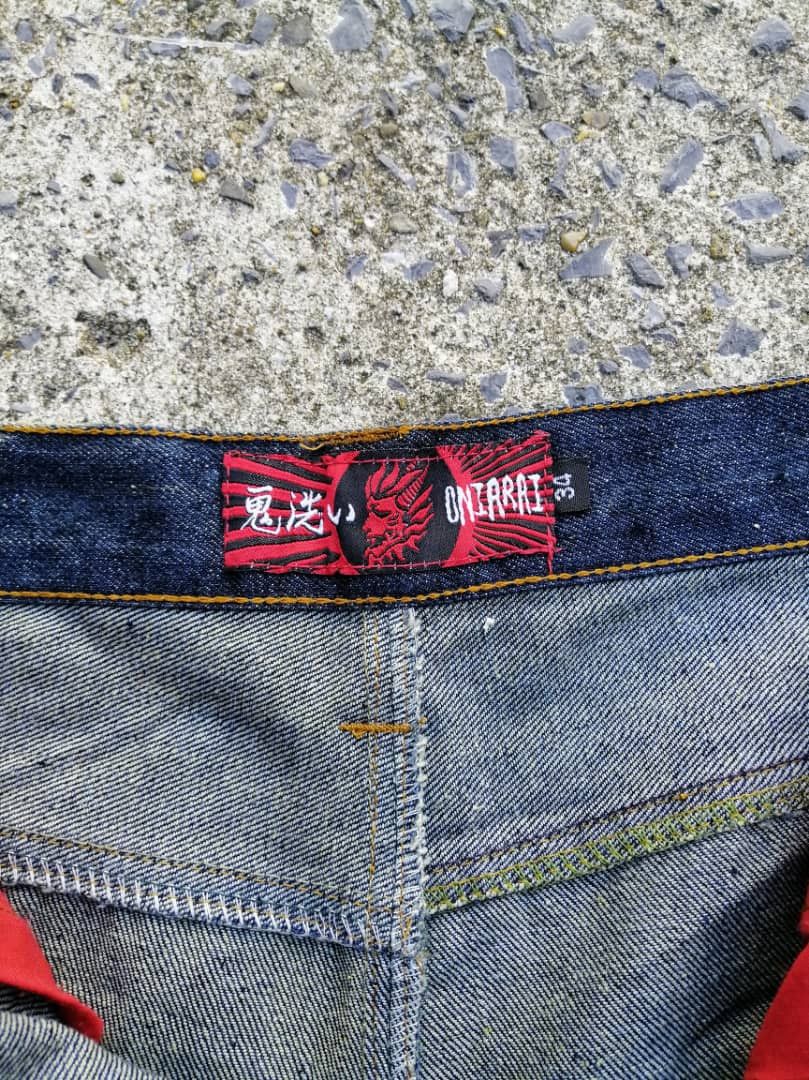 Japanese Brand Oniari Japan Nice Design Embroidered Denim Jeans Size US 33 - 9 Thumbnail