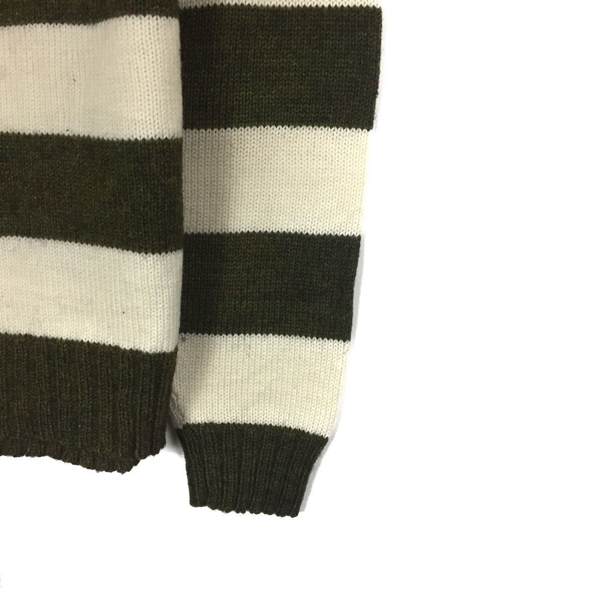 Japanese Brand Vintage Stripes Fleece Sweatshirt CrewNeck Art Design Knit Size US S / EU 44-46 / 1 - 2 Thumbnail