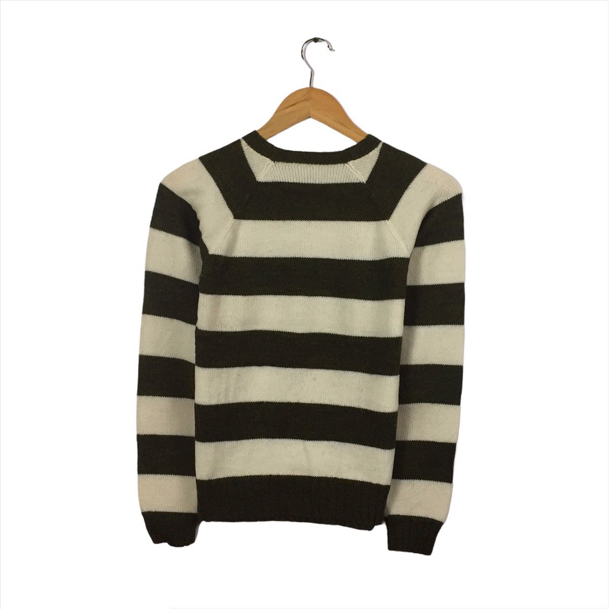 Japanese Brand Vintage Stripes Fleece Sweatshirt CrewNeck Art Design Knit Size US S / EU 44-46 / 1 - 1 Thumbnail