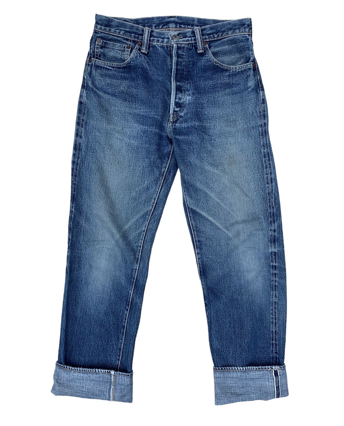 image of Skull Jeans By Alchemist Fab Four Selvedge Denim Pants in Blue, Men's (Size 31)