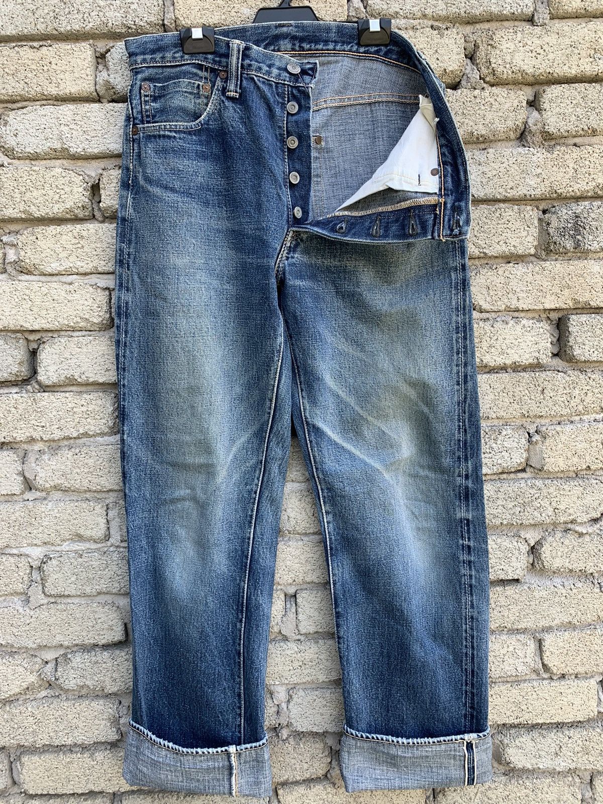 Alchemist Skull Jeans By Alchemist FAB FOUR Selvedge Denim Pants Size US 31 - 20 Thumbnail