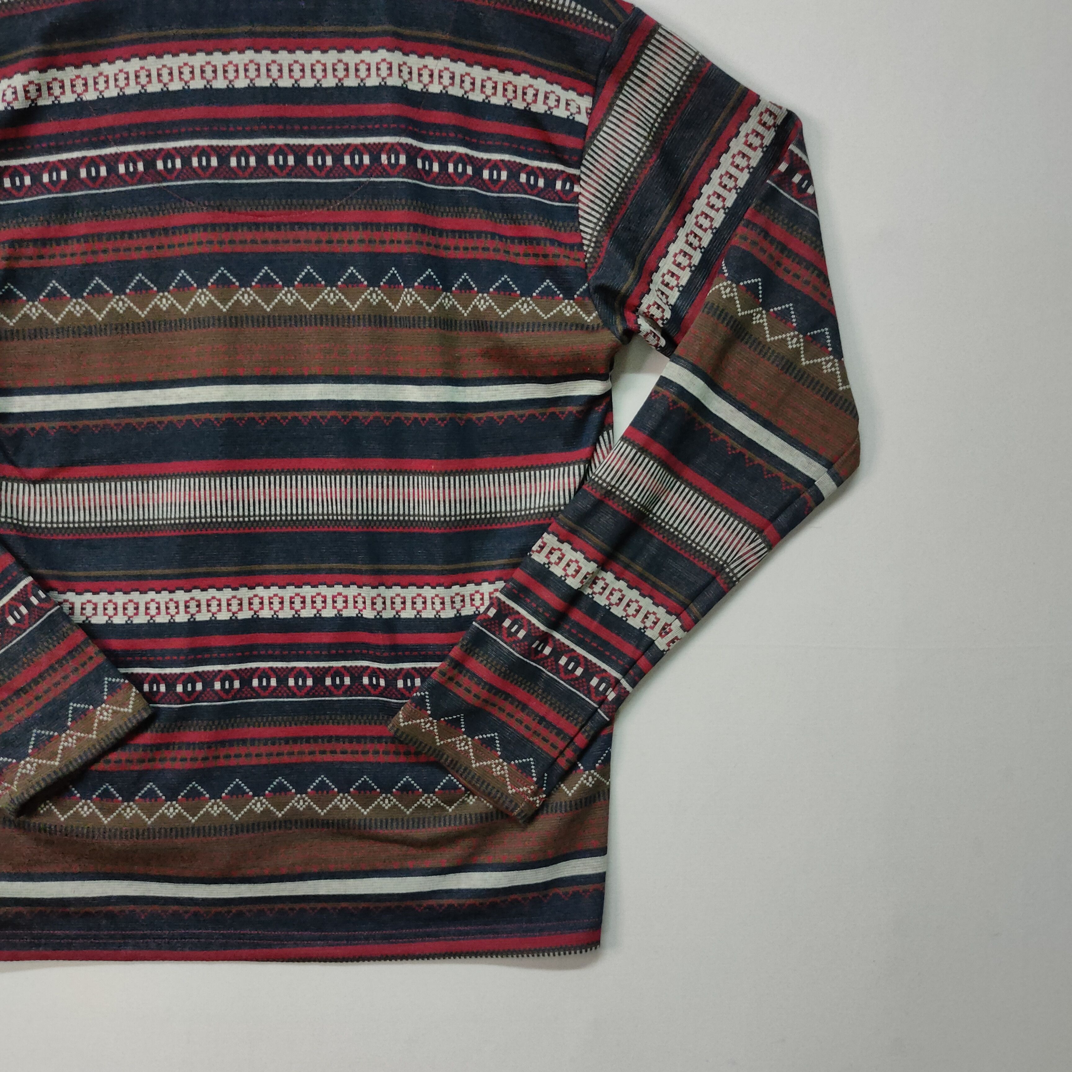 Aran Isles Knitwear Vintage‼️ NEAR.BRAND TRIBAL DESIGN CARDIGAN Japanese Brand Size US M / EU 48-50 / 2 - 3 Thumbnail
