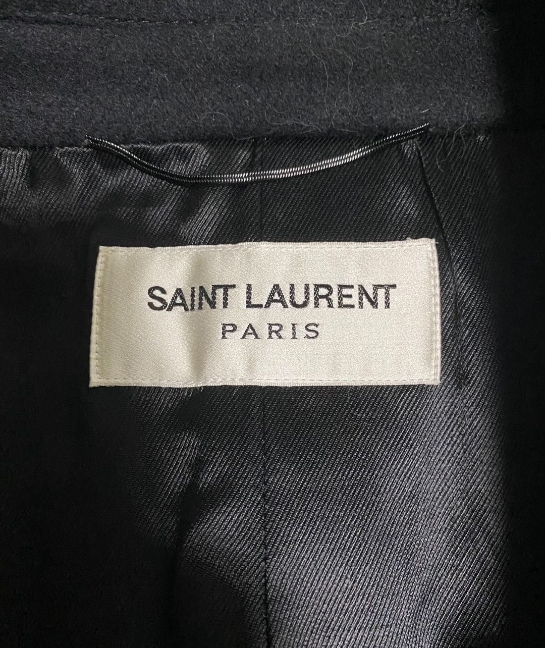 Saint Laurent Wool court coat with gold buttons
