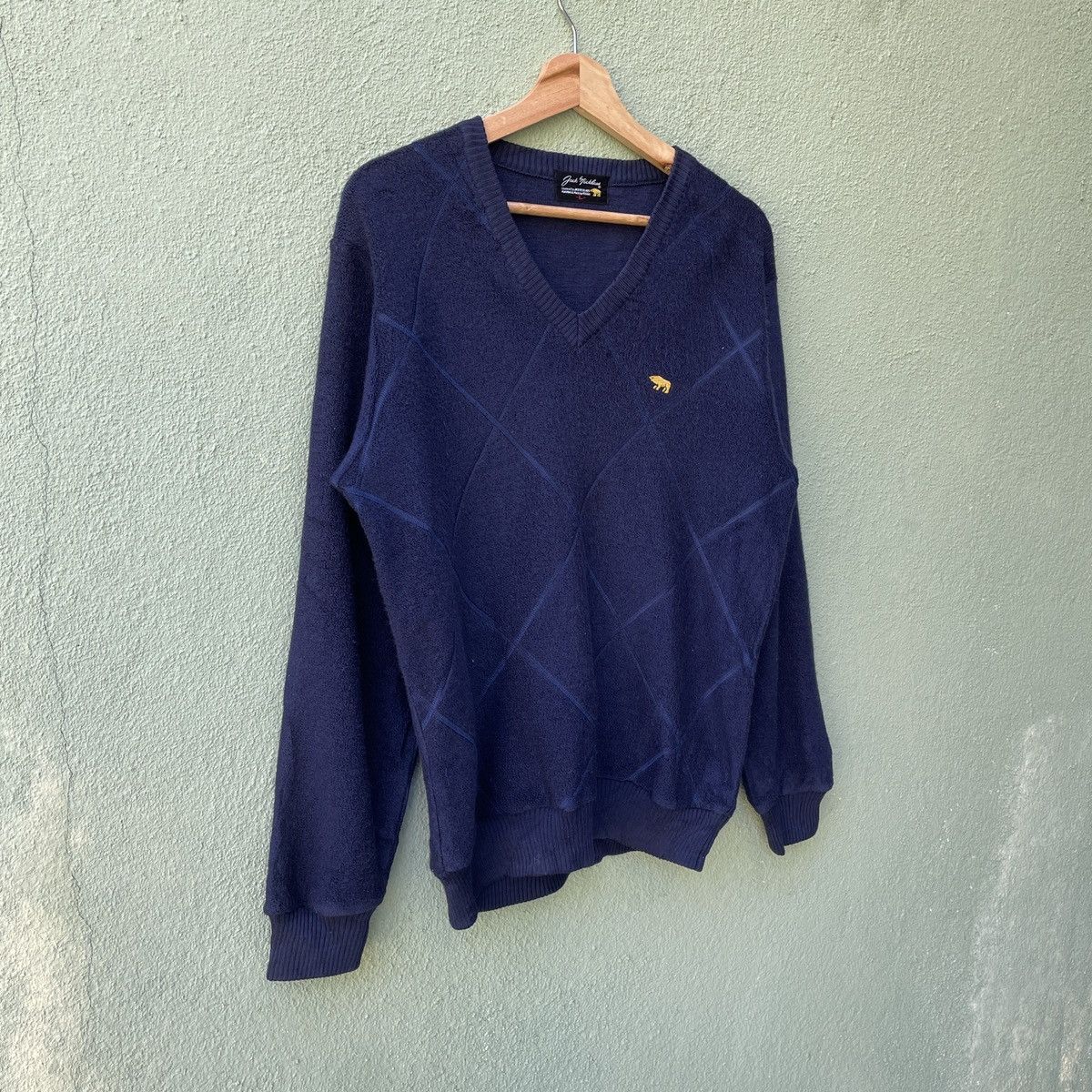 Aran Isles Knitwear Vintage JACK NICKLAUS V Neck Knitwear Sweater Jumper Size US M / EU 48-50 / 2 - 2 Thumbnail