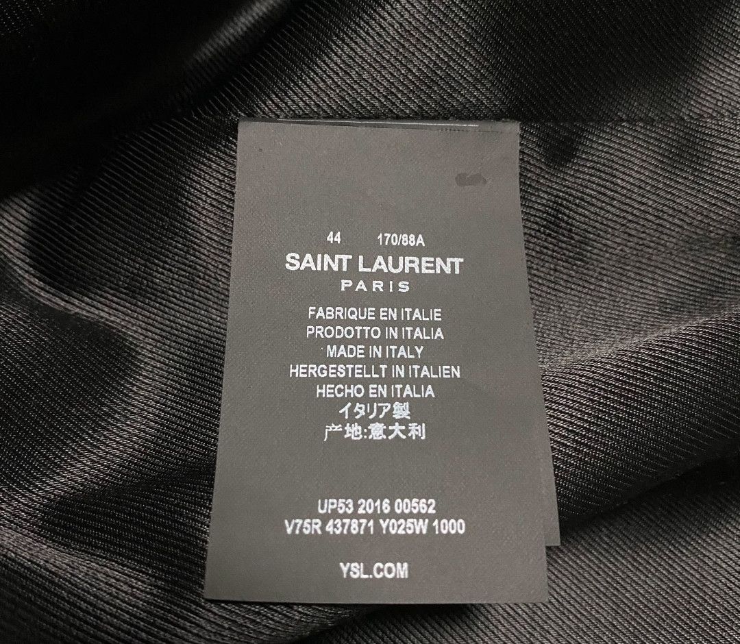 Saint Laurent Paris Saint Laurent 16fw black velvet court jacket Size US S / EU 44-46 / 1 - 4 Thumbnail