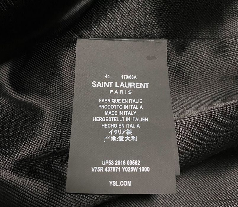 Saint Laurent Paris Saint Laurent 16fw black velvet court jacket | Grailed