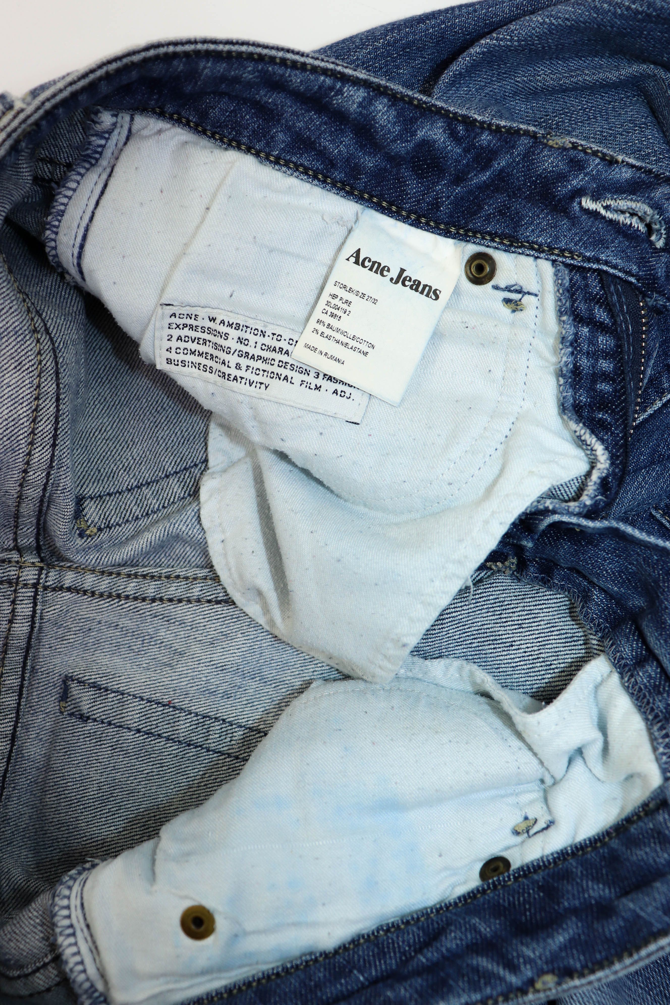 Acne Studios Acne Jeans Women’s Hep Pure Faded Indigo Blue Denim Jeans Size 27" / US 4 / IT 40 - 10 Thumbnail