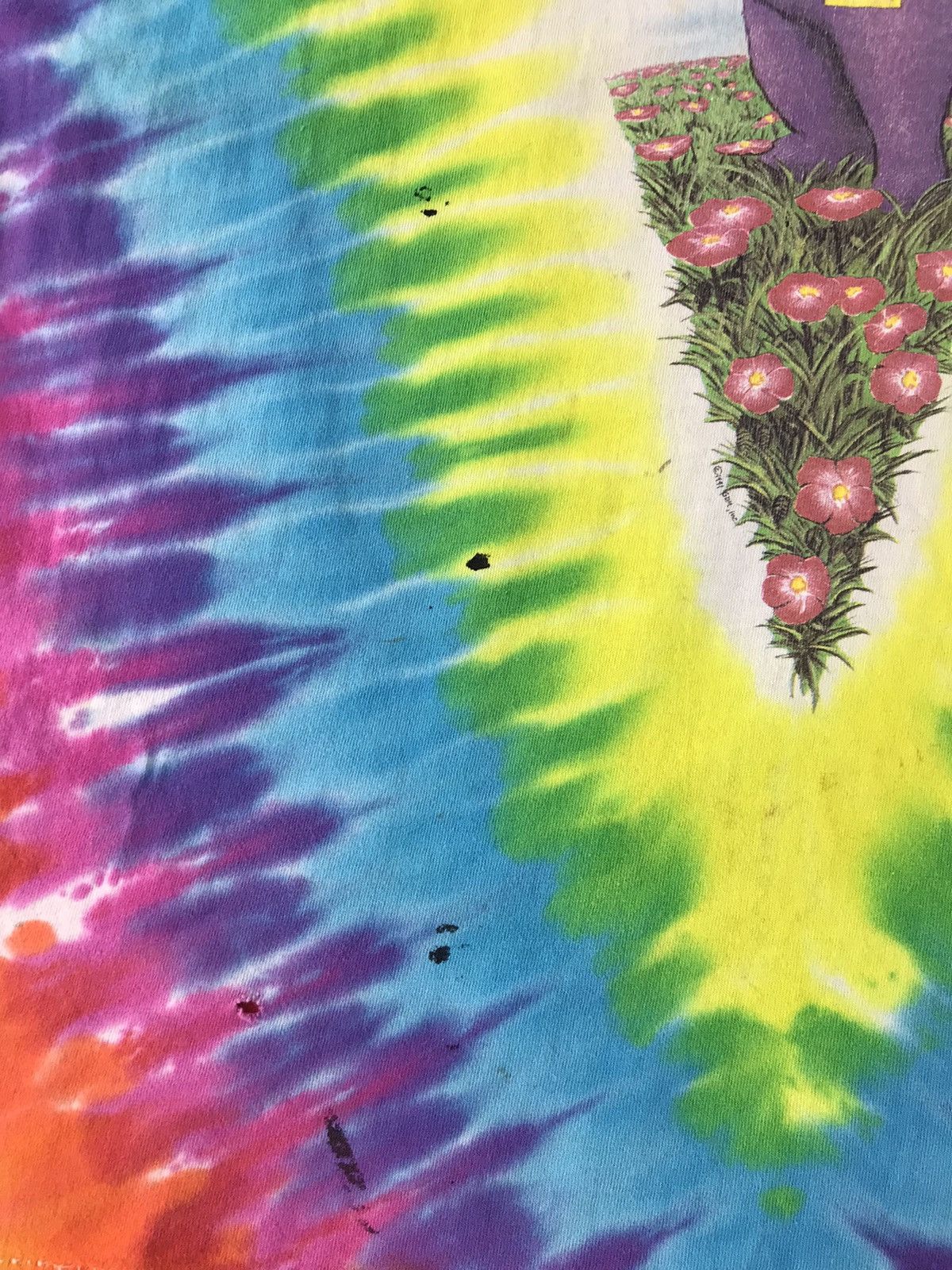 Band Tees × Grateful Dead 90s Grateful Dead Joker Clown Tye Dye V Fold Multicolor Tee Size US XL / EU 56 / 4 - 12 Thumbnail