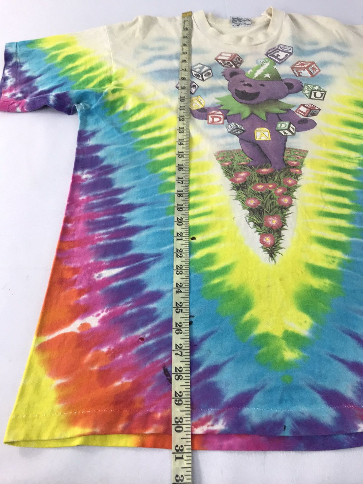 Band Tees × Grateful Dead 90s Grateful Dead Joker Clown Tye Dye V Fold Multicolor Tee Size US XL / EU 56 / 4 - 8 Thumbnail