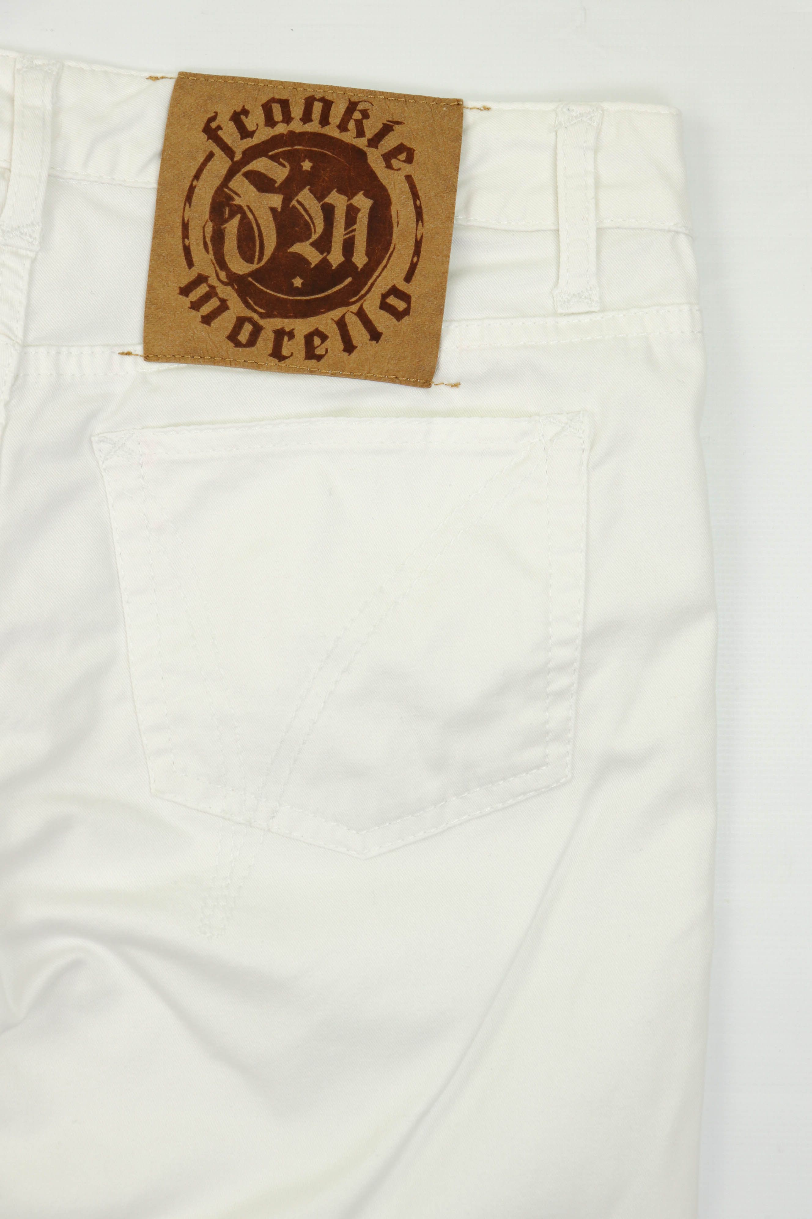 Frankie Morello Frankie Morello Milan Vintage White Skinny Fit Jeans Pants Size 31" - 7 Thumbnail