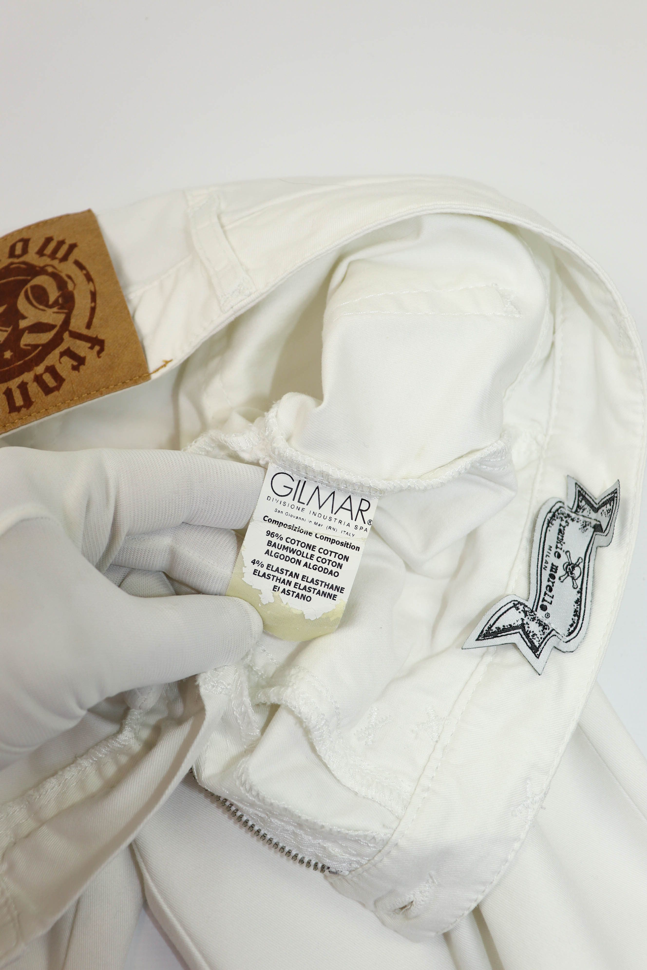 Frankie Morello Frankie Morello Milan Vintage White Skinny Fit Jeans Pants Size 31" - 12 Thumbnail