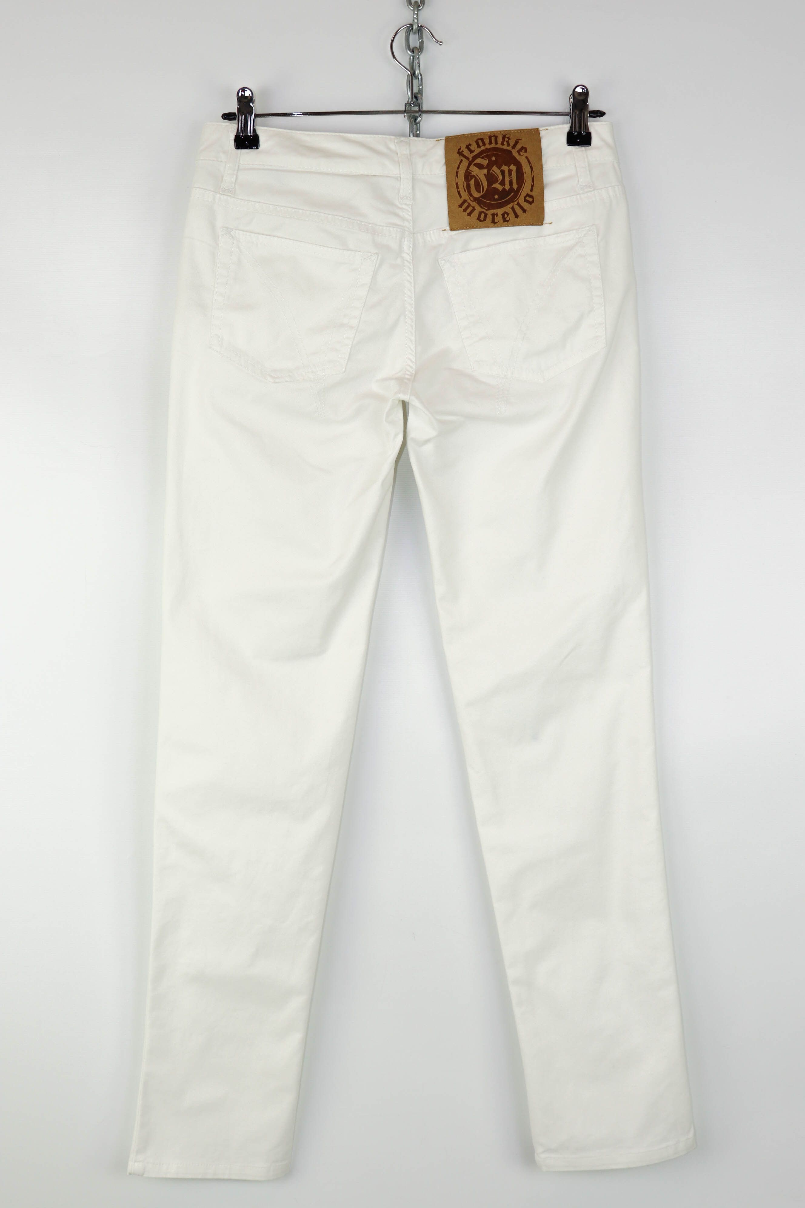 Frankie Morello Frankie Morello Milan Vintage White Skinny Fit Jeans Pants Size 31" - 1 Thumbnail