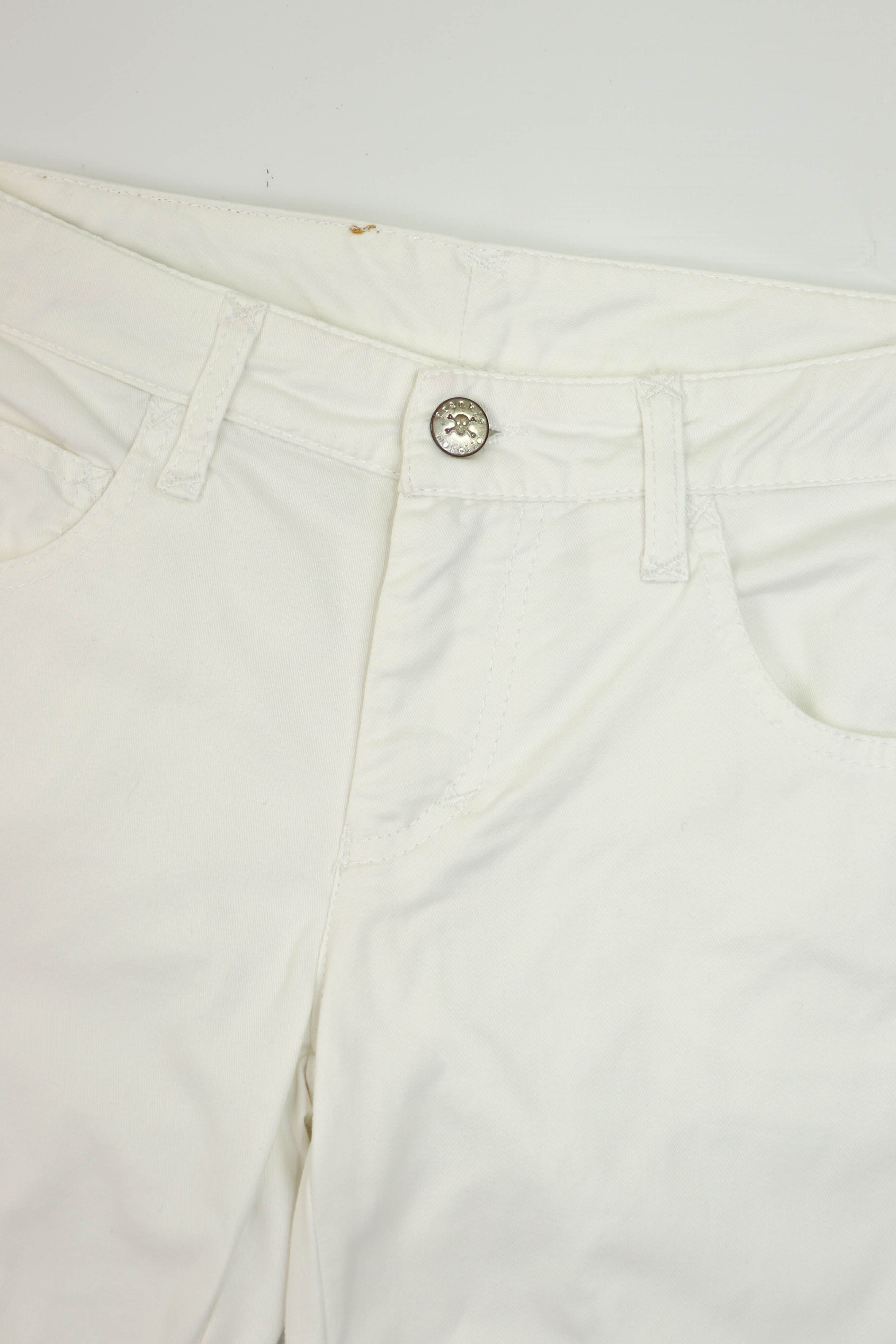 Frankie Morello Frankie Morello Milan Vintage White Skinny Fit Jeans Pants Size 31" - 4 Thumbnail