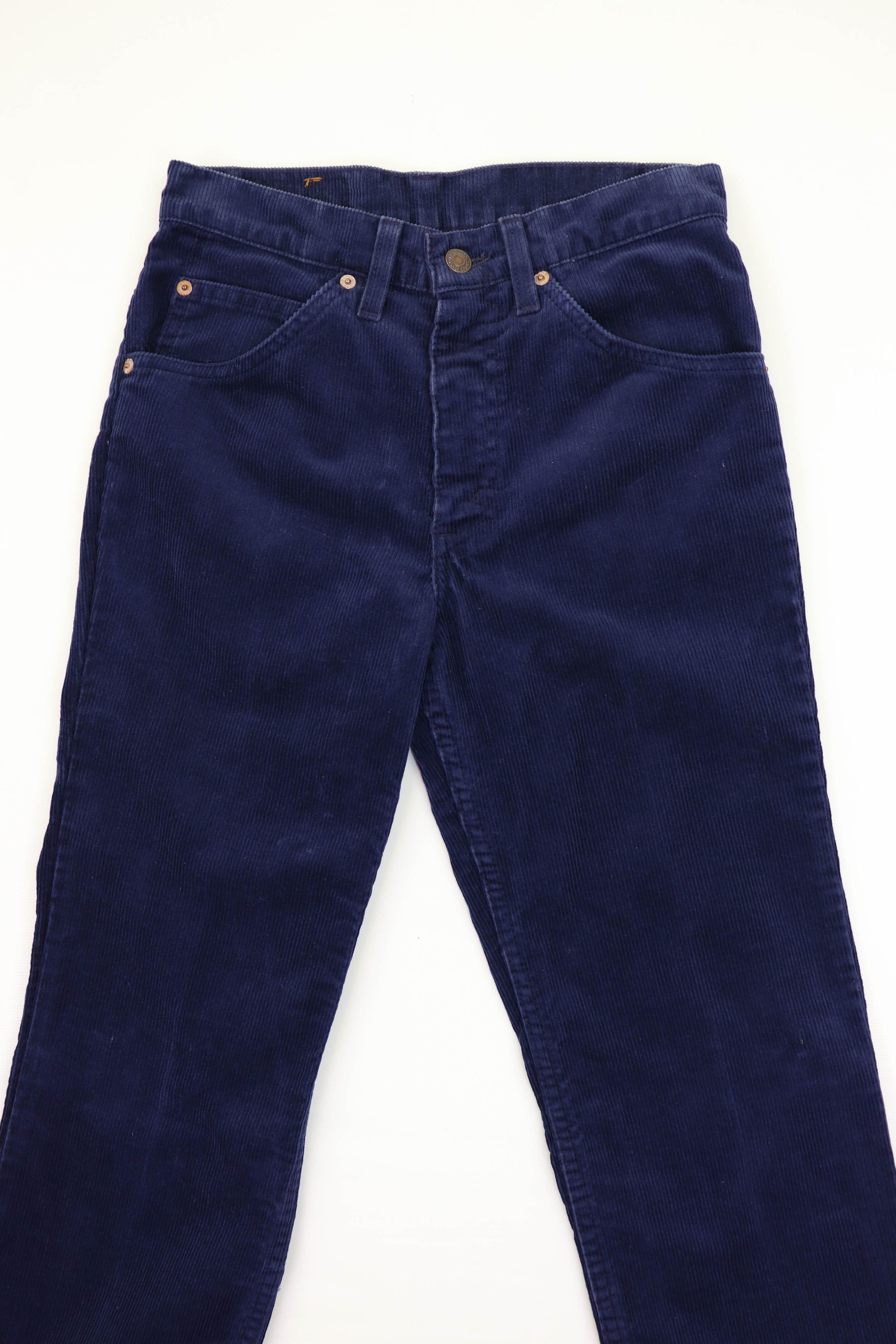 Levi's × Levi's Vintage Clothing × Vintage Levi’s Vintage White Tab Navy Blue Corduroy Trousers Pants Size 27" / US 4 / IT 40 - 3 Thumbnail