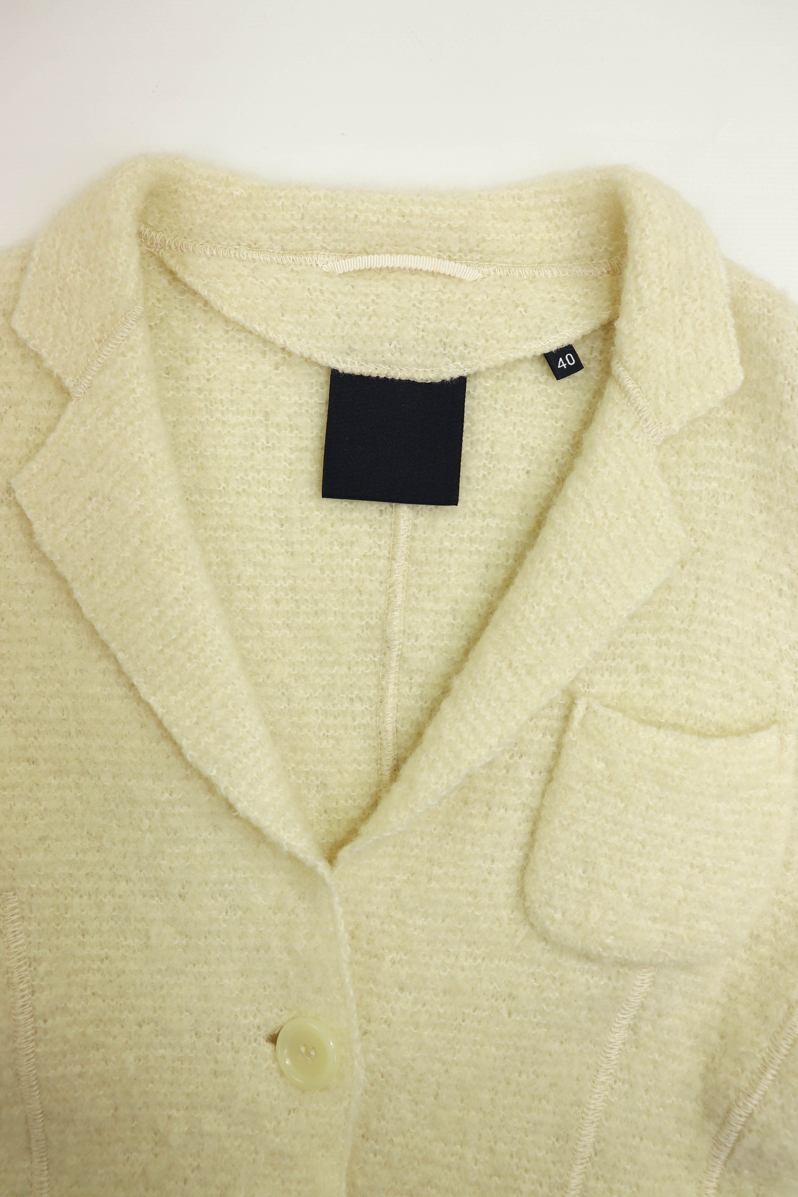 Aspesi Aspesi Women's Cream White Wool Blend Knit Cardigan Jacket Size S / US 4 / IT 40 - 7 Thumbnail