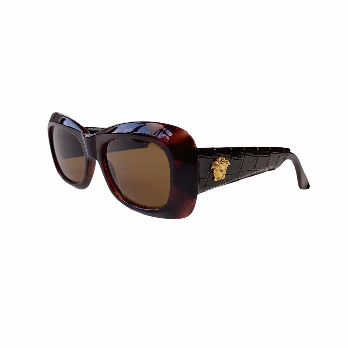Versace Versace MOD 417/P COL 900 Croc Leather Sunglasses Size ONE SIZE - 1 Thumbnail