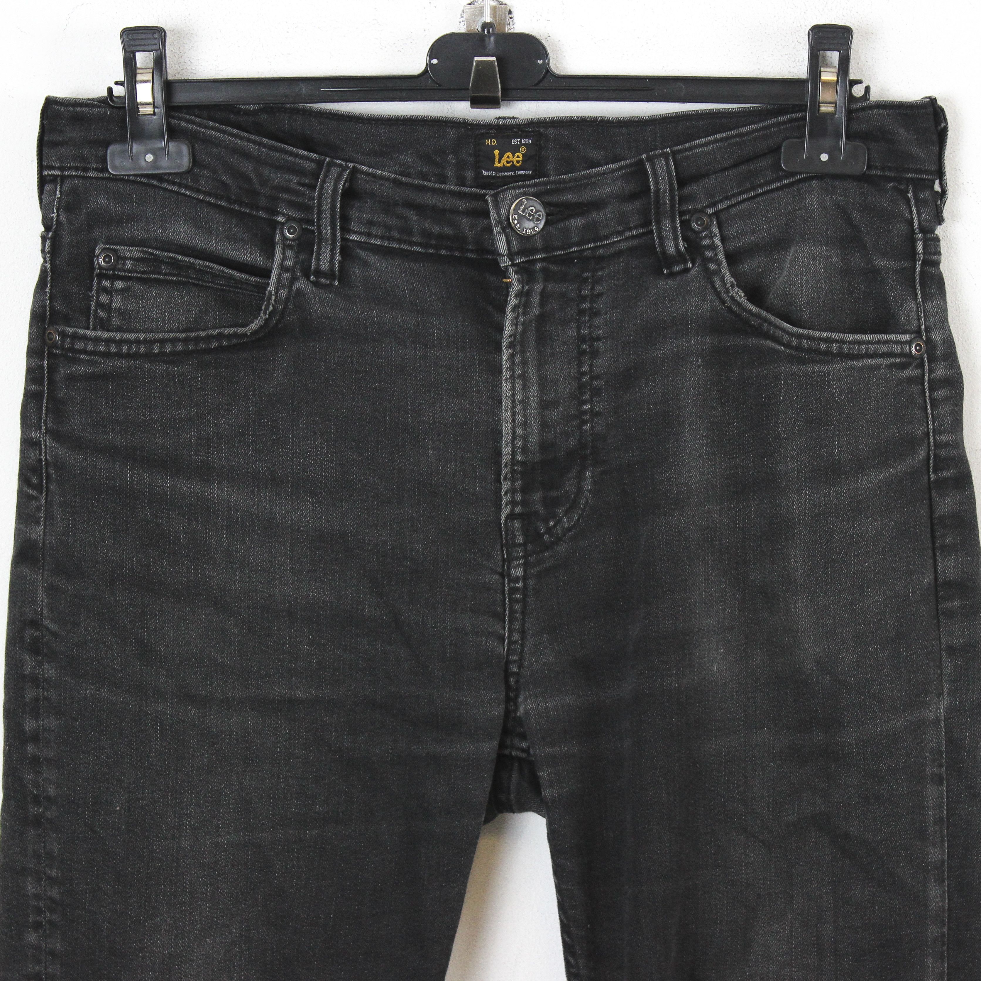 Lee Rider Mens W33 L32 Slim Straight Jeans Denim Pants Trousers Size US 33 - 2 Thumbnail