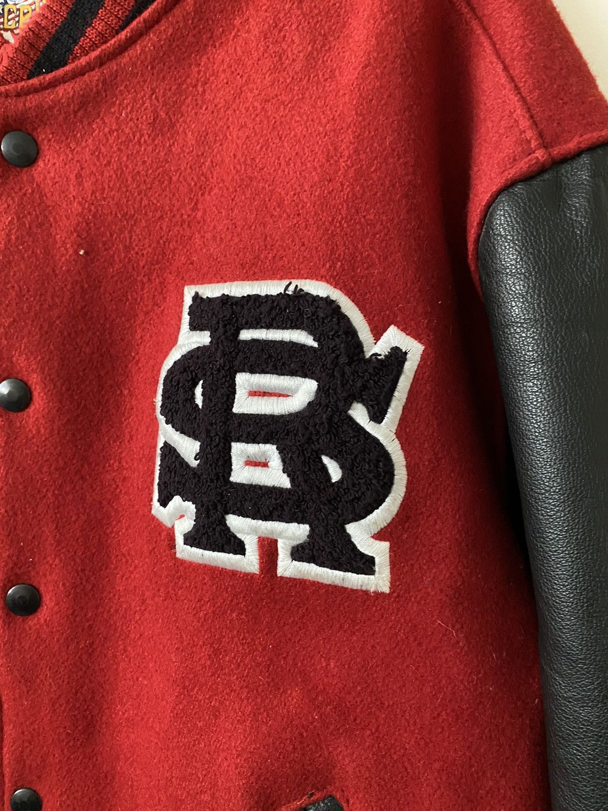 The Rolling Stones × Vintage 1997 Rolling Stones World Tour Letterman Varsity Jacket Size US XL / EU 56 / 4 - 4 Thumbnail