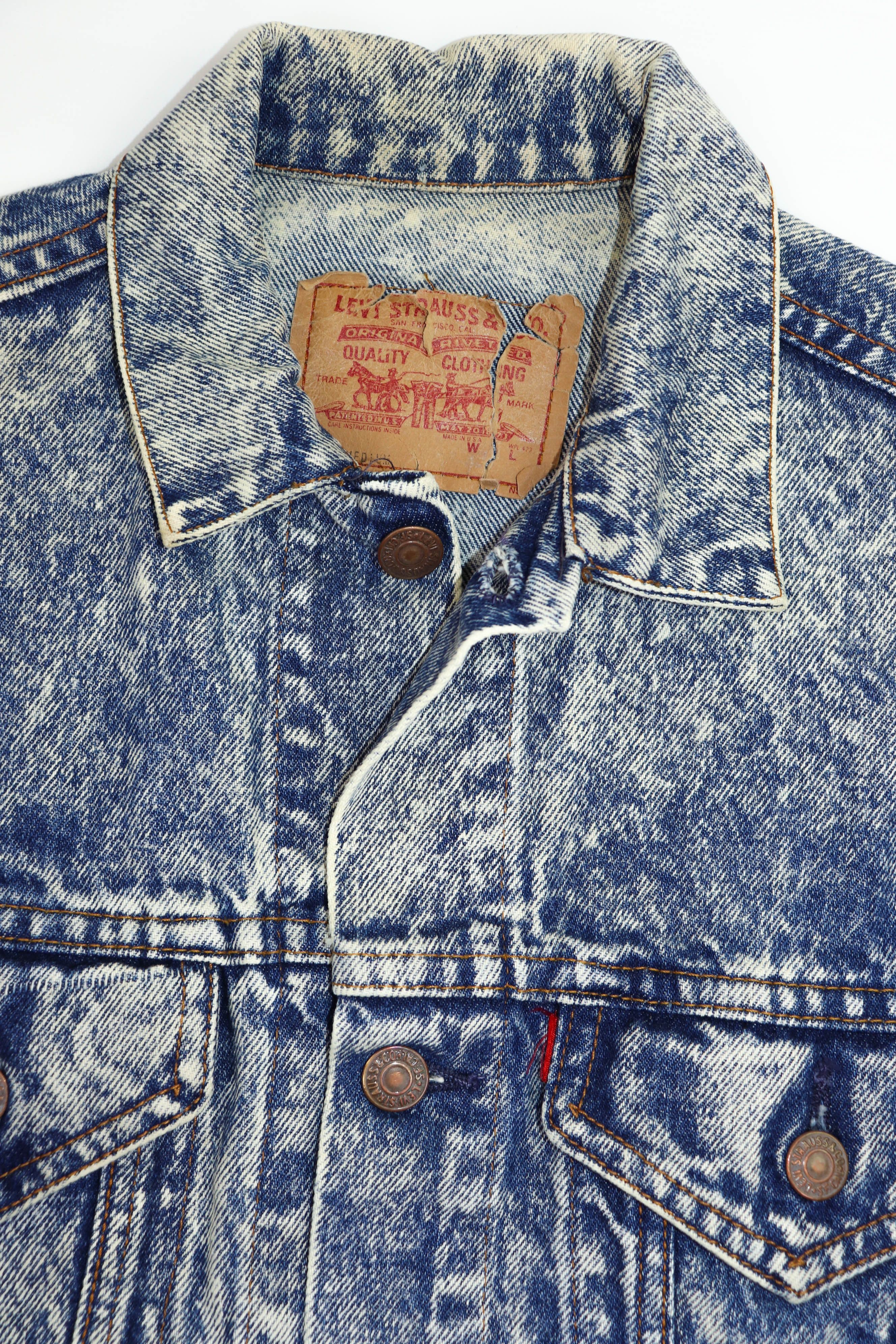 Levi's Levi’s Vintage Made in USA Acid Washed Faded Denim Jacket Size M / US 6-8 / IT 42-44 - 9 Thumbnail