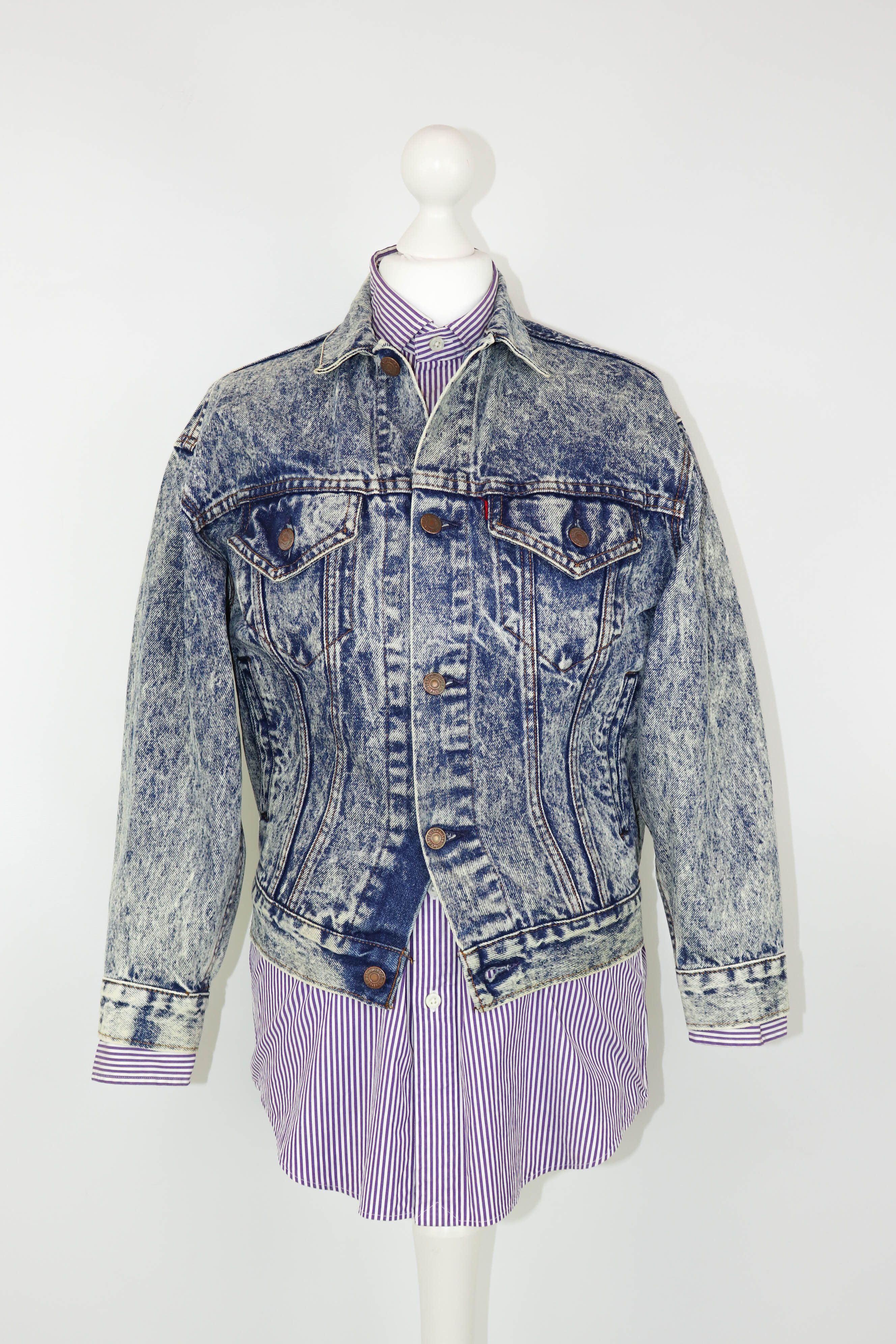 Levi's Levi’s Vintage Made in USA Acid Washed Faded Denim Jacket Size M / US 6-8 / IT 42-44 - 1 Thumbnail