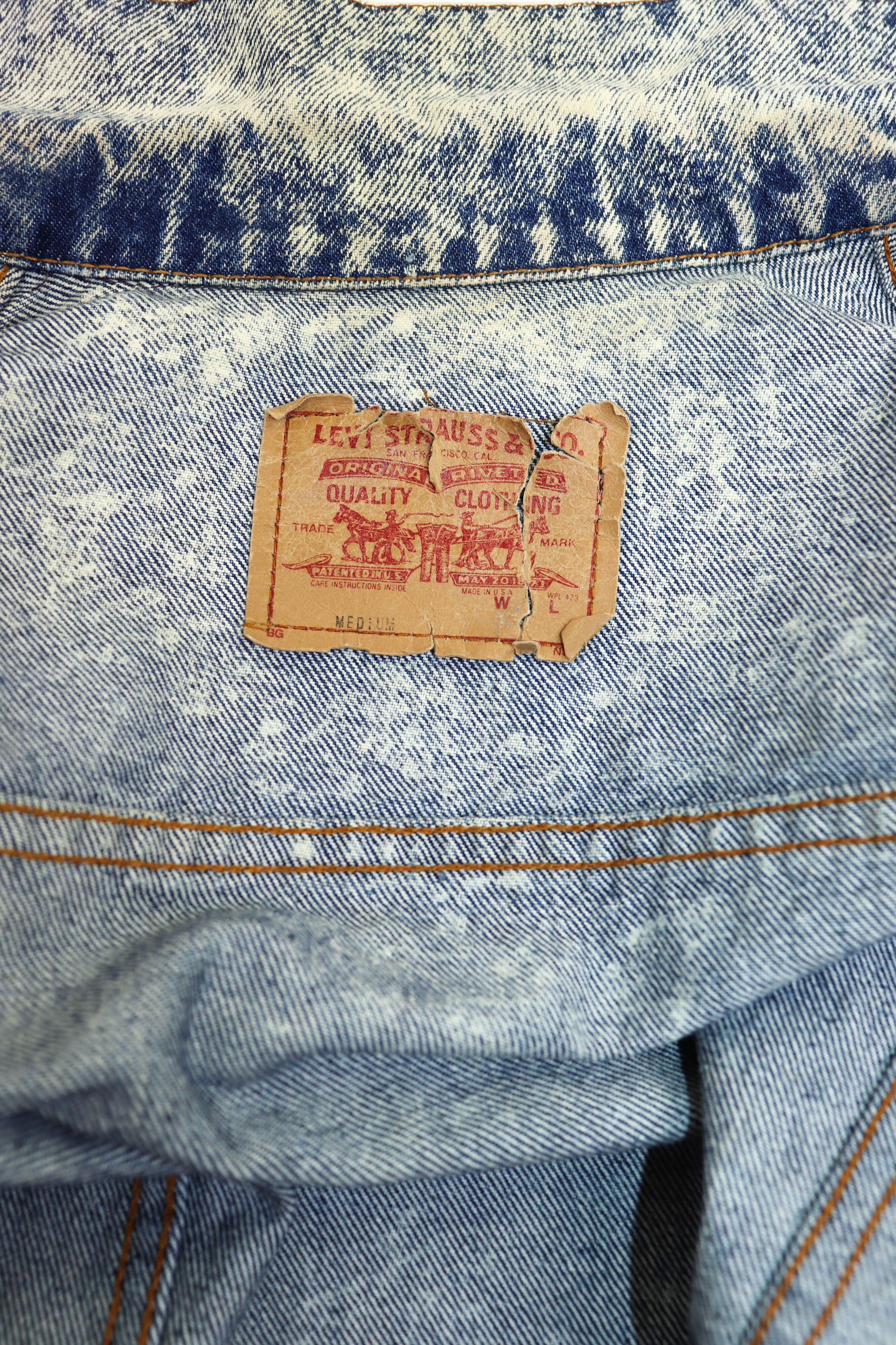 Levi's Levi’s Vintage Made in USA Acid Washed Faded Denim Jacket Size M / US 6-8 / IT 42-44 - 18 Thumbnail