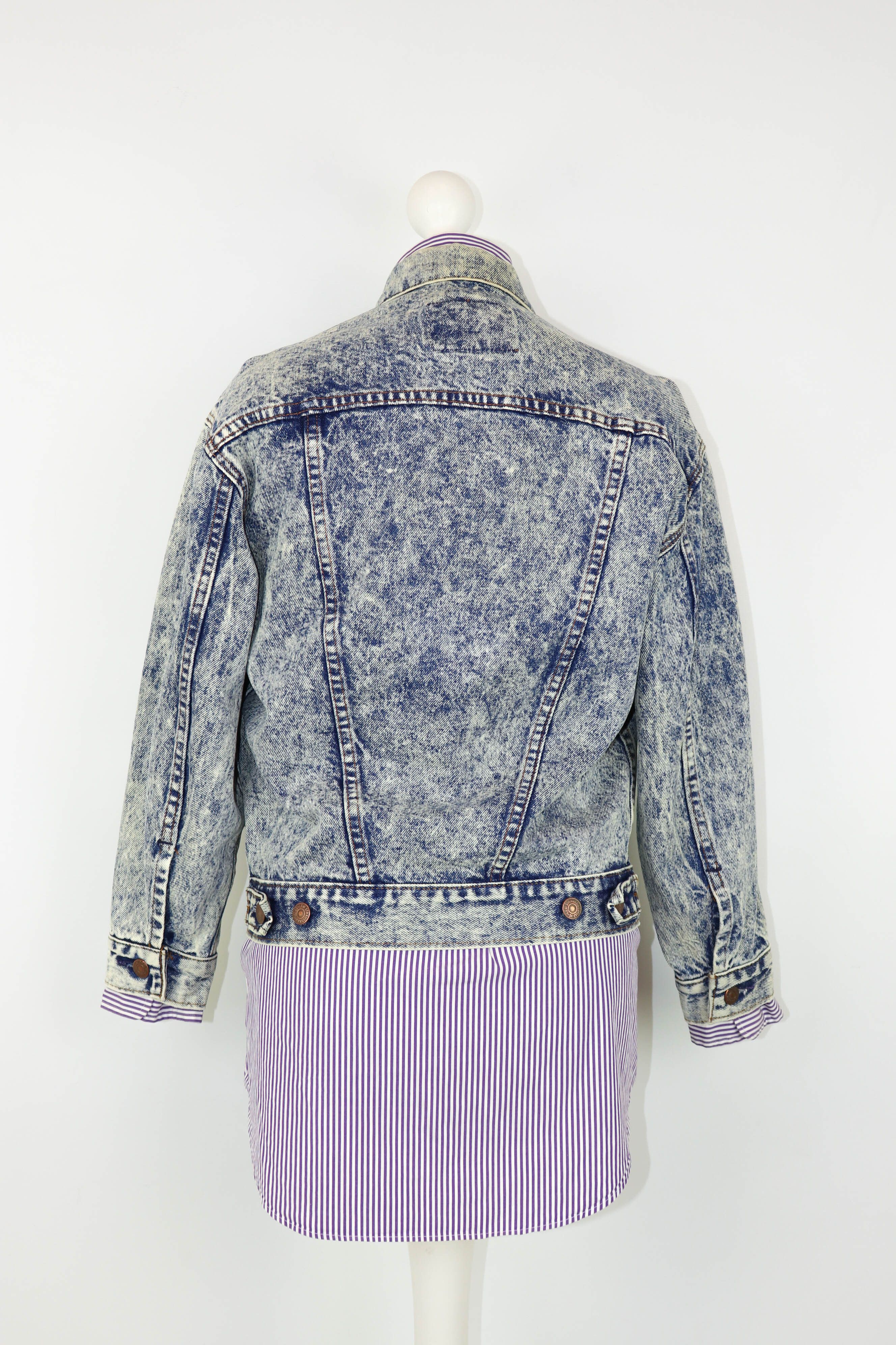 Levi's Levi’s Vintage Made in USA Acid Washed Faded Denim Jacket Size M / US 6-8 / IT 42-44 - 3 Thumbnail