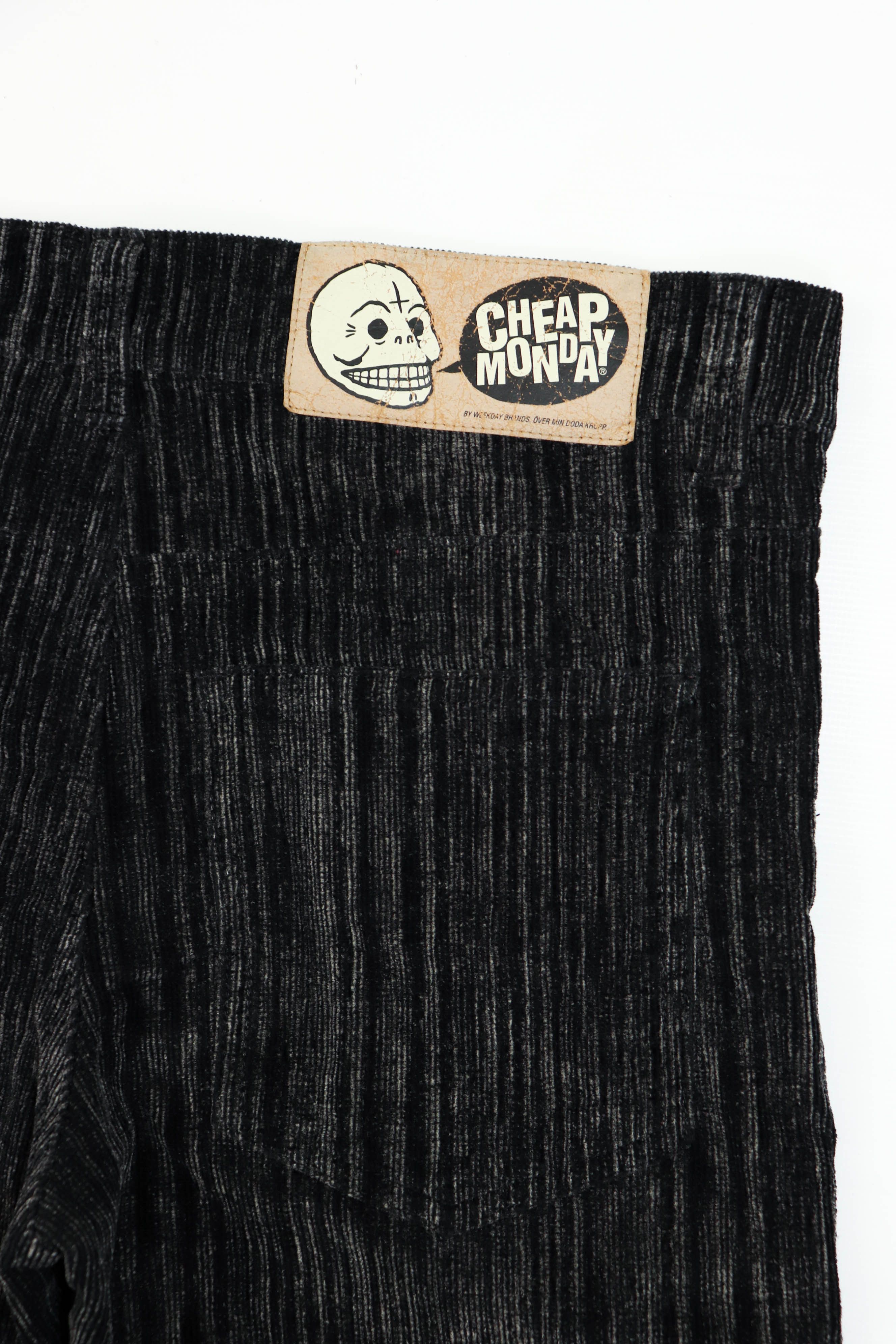 Cheap Monday Cheap Monday Women’s Striped Gray Corduroy Jeans Pants Size 29" - 6 Thumbnail